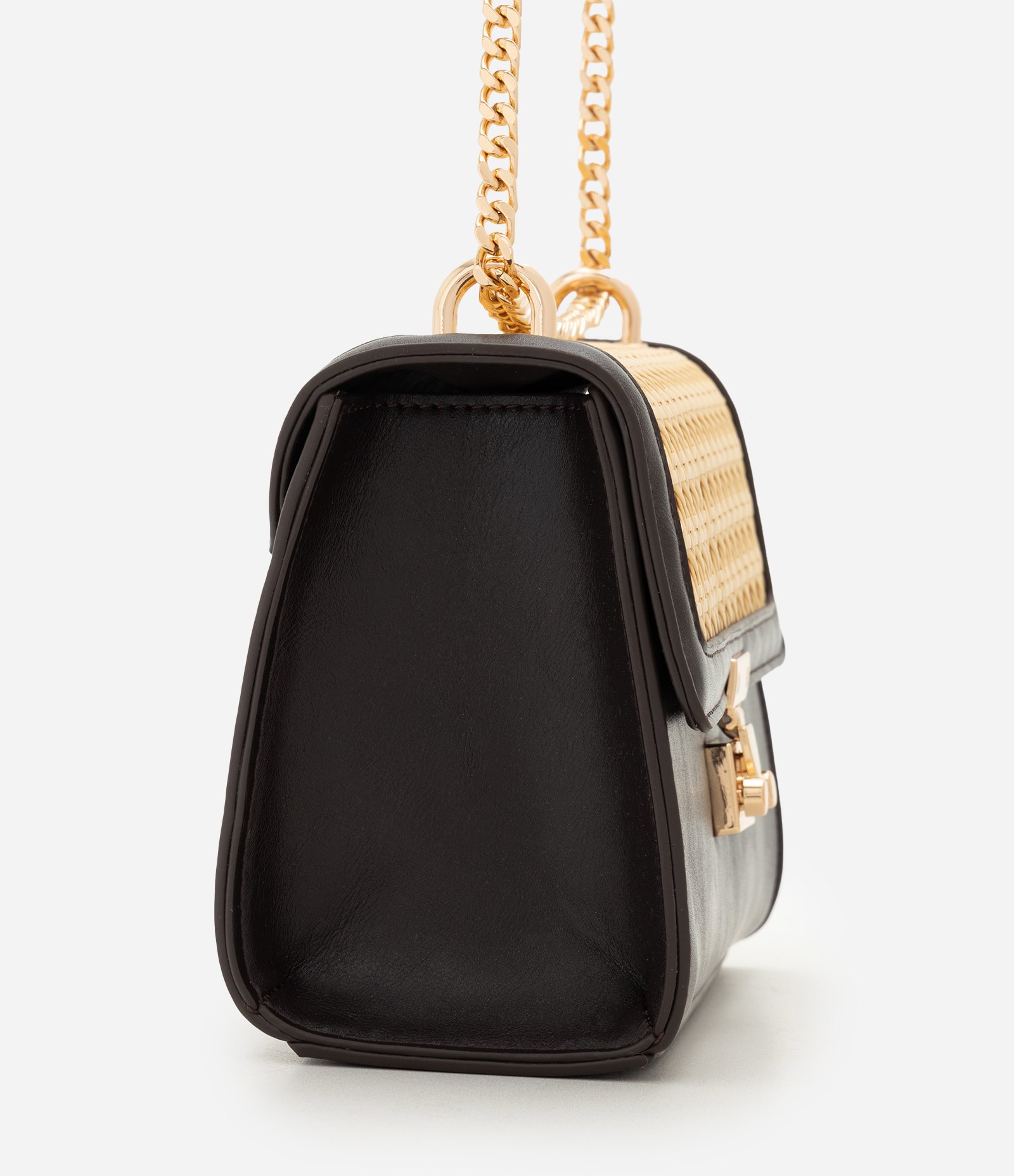 Bolsa Shoulder Média com Alça de Corrente Marrom 2