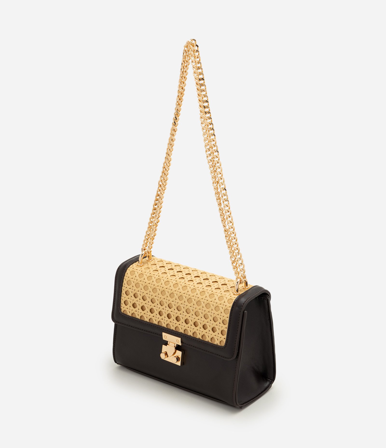 Bolsa Shoulder Média com Alça de Corrente Marrom 4