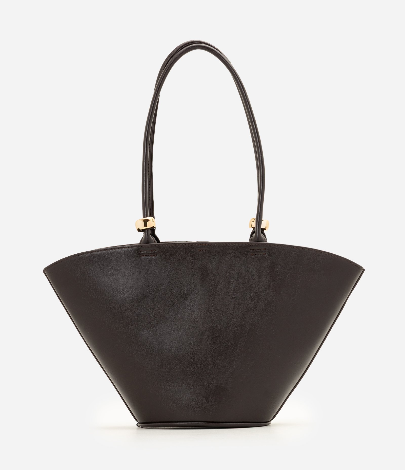 Bolsa Shopper Grande em PU Estruturado Marrom 4