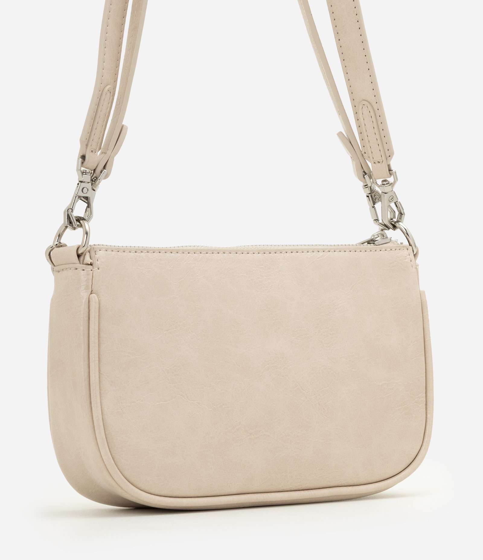 Bolsa Baguete Pequena com Corrente Metálica Off White 3