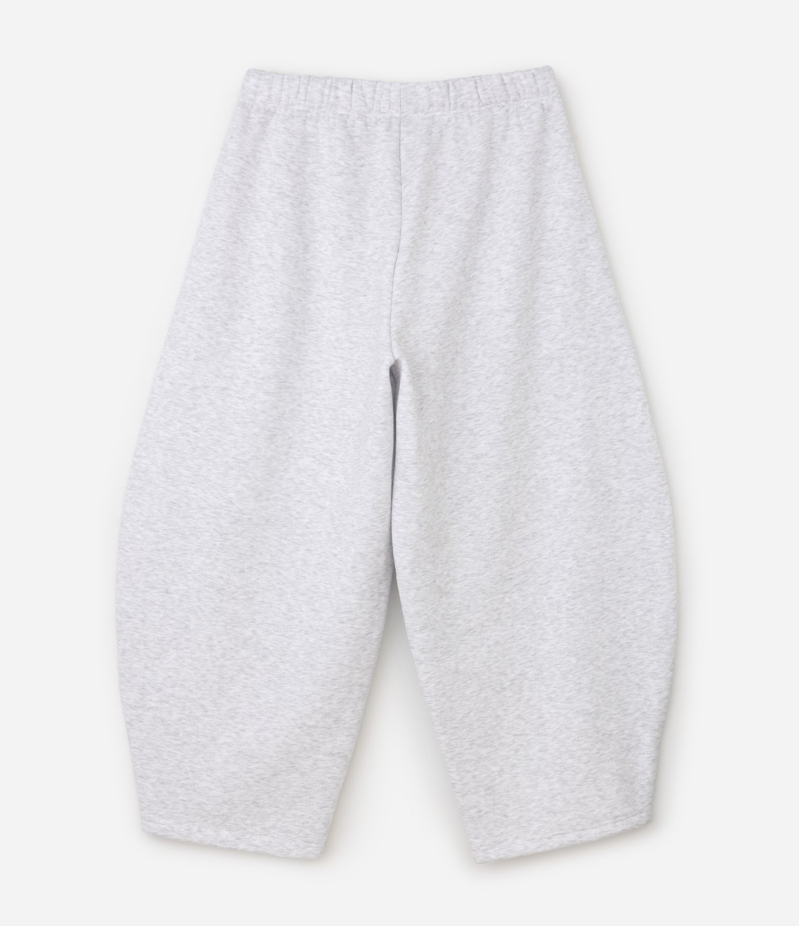 Calça Barrel Esportiva em Moletom Curve e Plus Size Cinza Claro 7