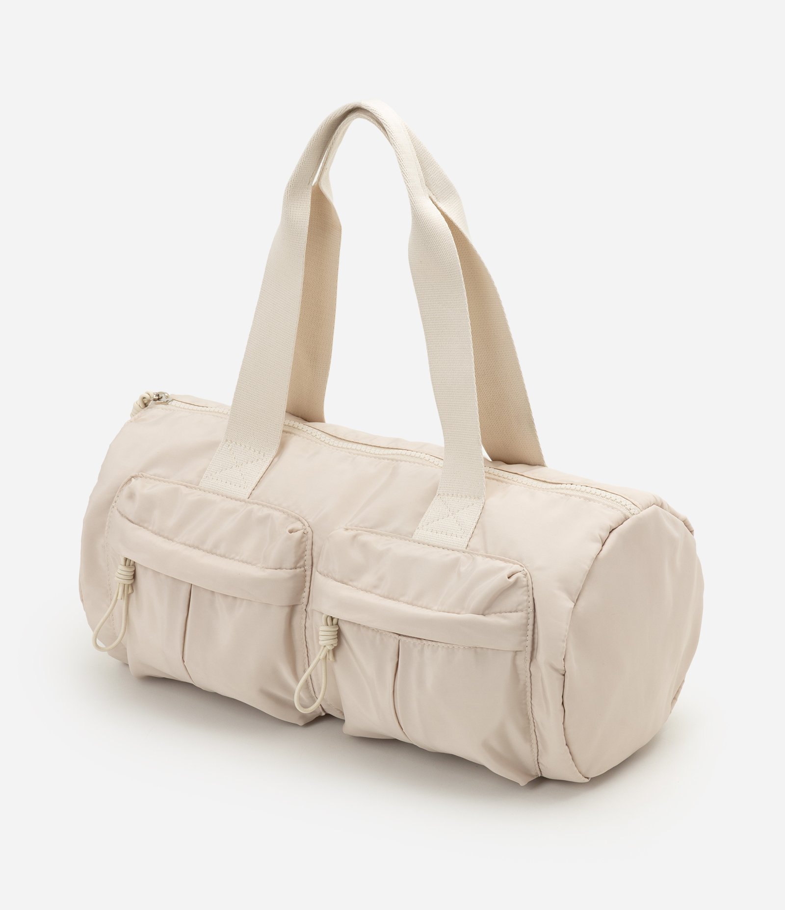 Bolsa Bowling Média com Bolsos Funcionais Bege 5