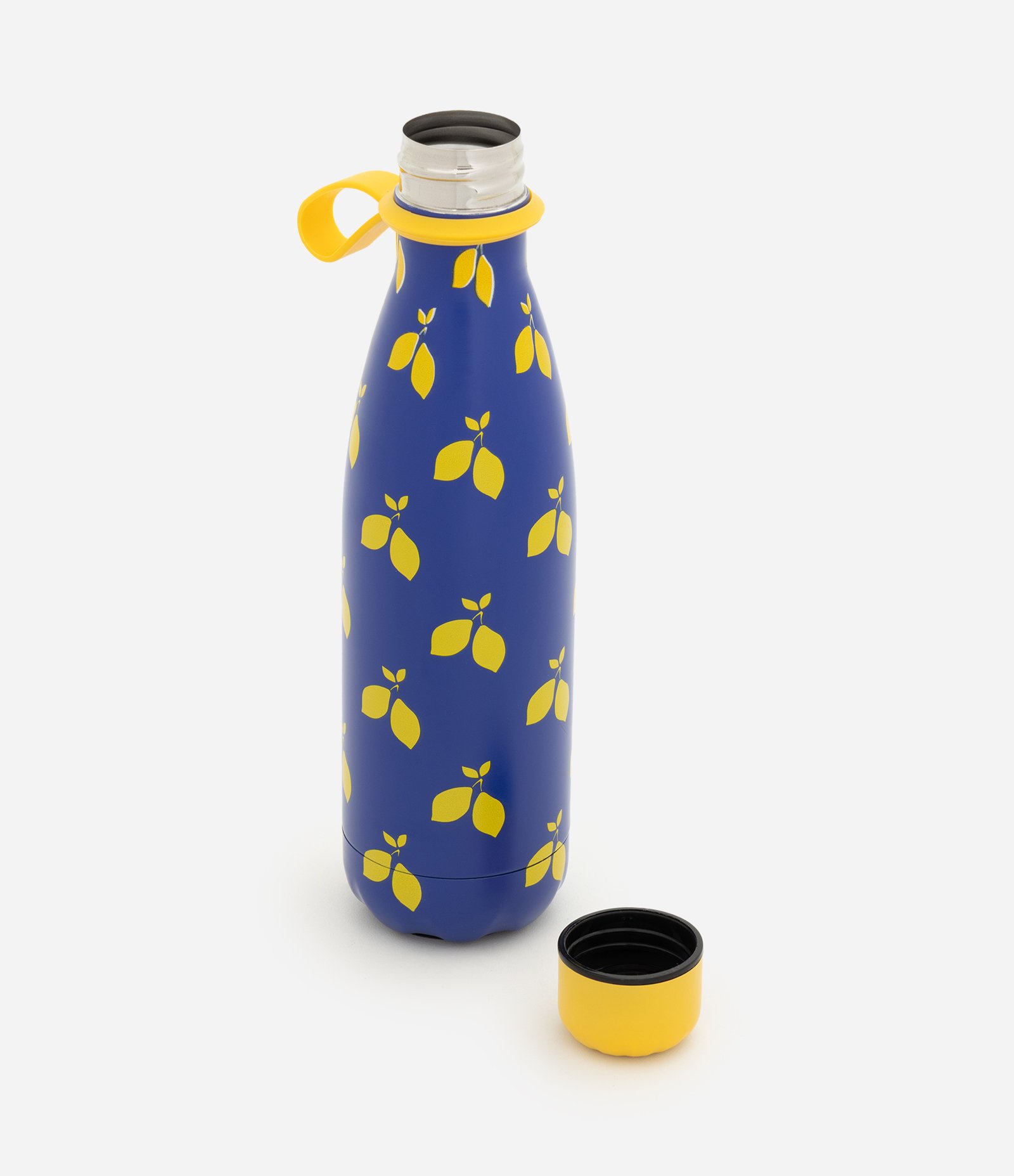 Garrafa em Aço Inoxidável com Alça de Silicone 500ml Azul 4