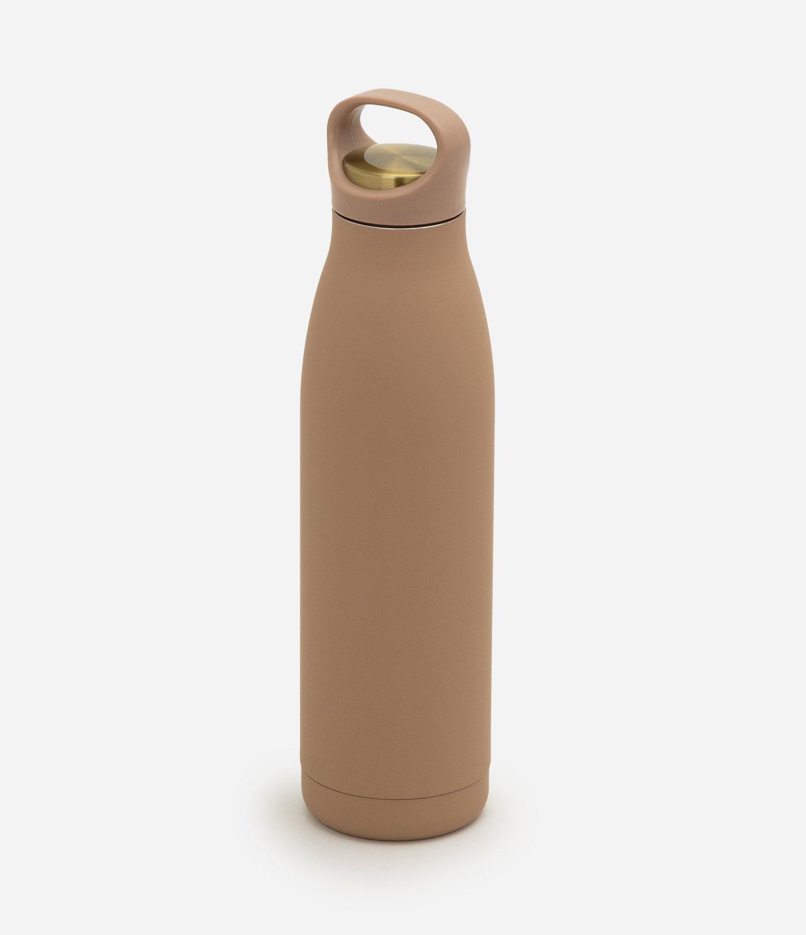 Garrafa Térmica em Aço Inoxidável com Estrutura Alongada 500ml Bege 1