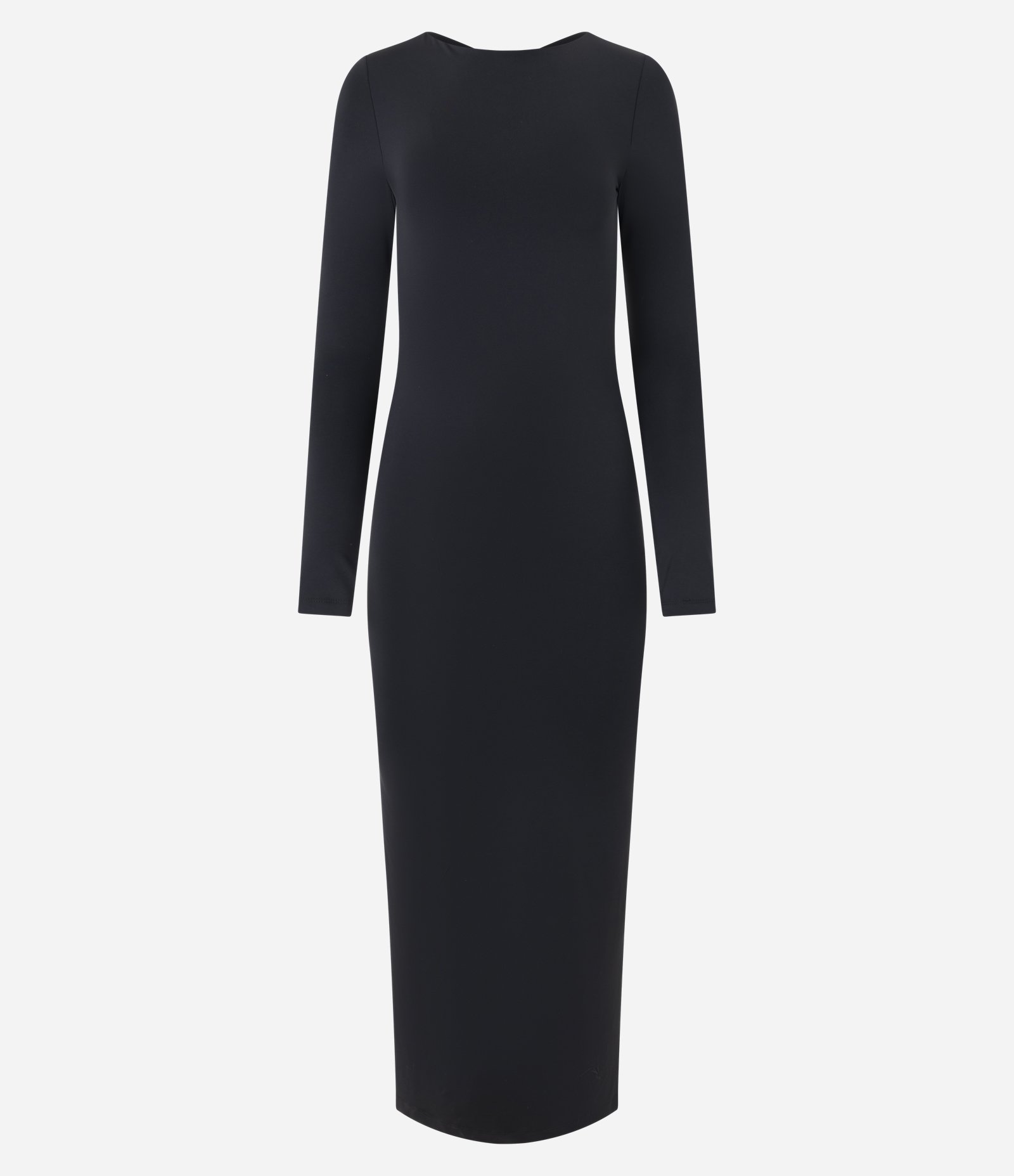 Vestido New Midi com Decote Torcido nas Costas Preto 5