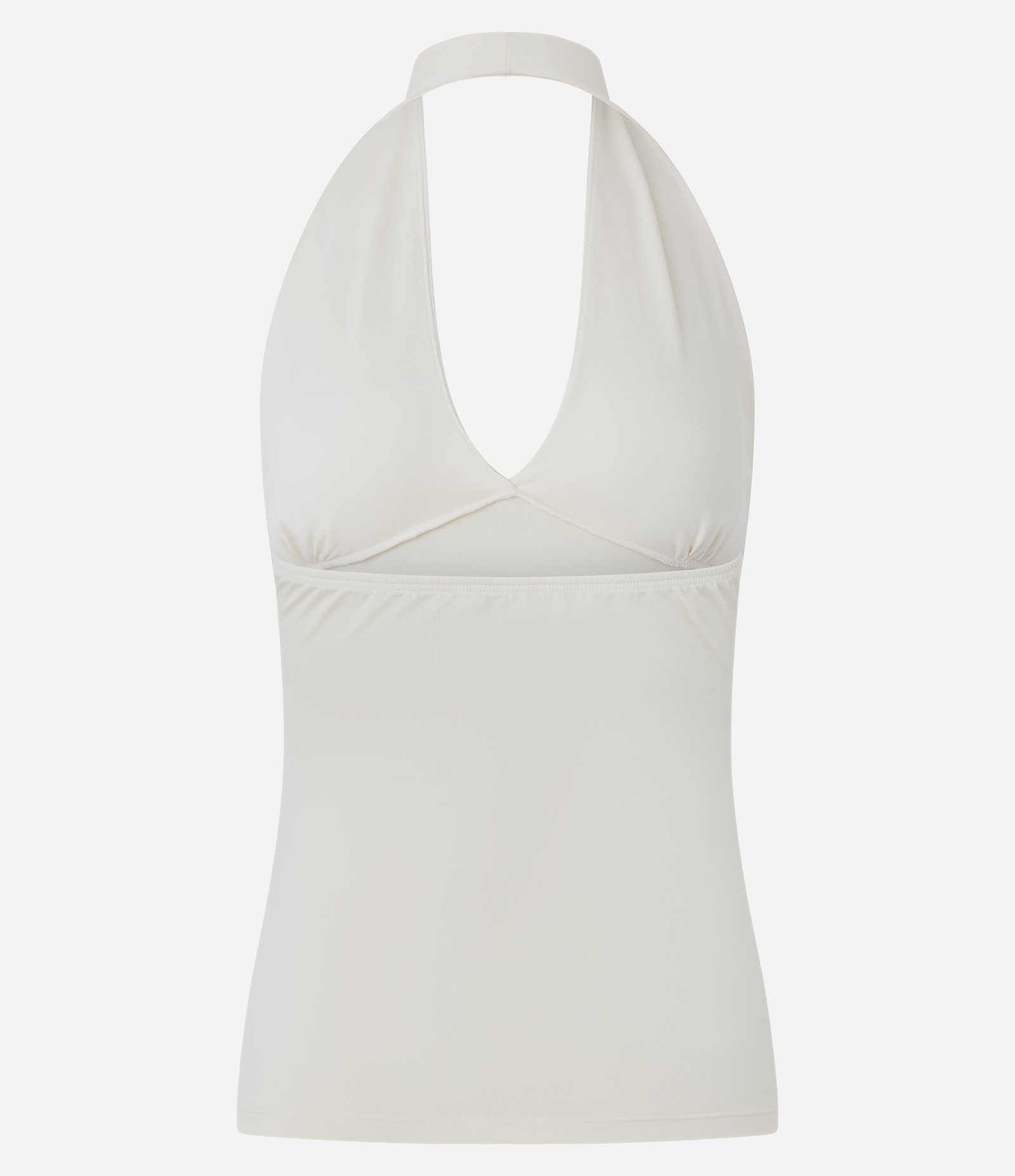 Blusa Frente Única em Microfibra Off White 2