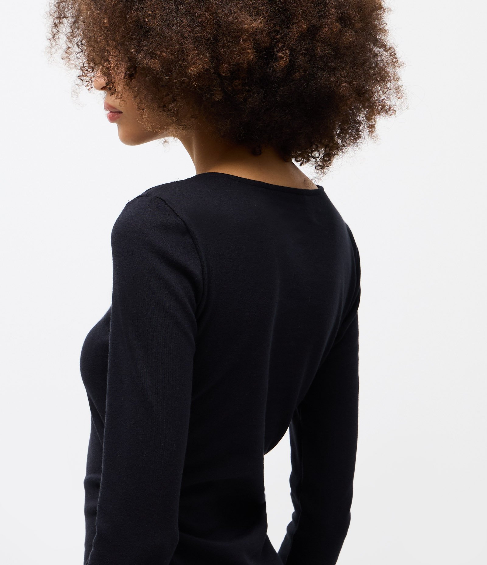 Vestido Curto em Algodão com Drapeado Lateral Preto 4