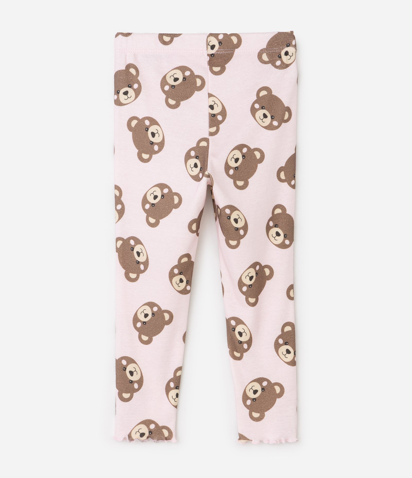 Pijama Infantil Longo em Algodão com Bordado de Ursinho - Tam 1 a 6 anos Marrom/Rosa 7
