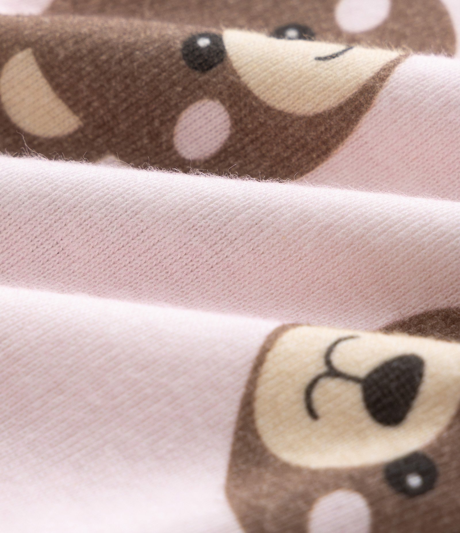 Pijama Infantil Longo em Algodão com Bordado de Ursinho - Tam 1 a 6 anos Marrom/Rosa 8