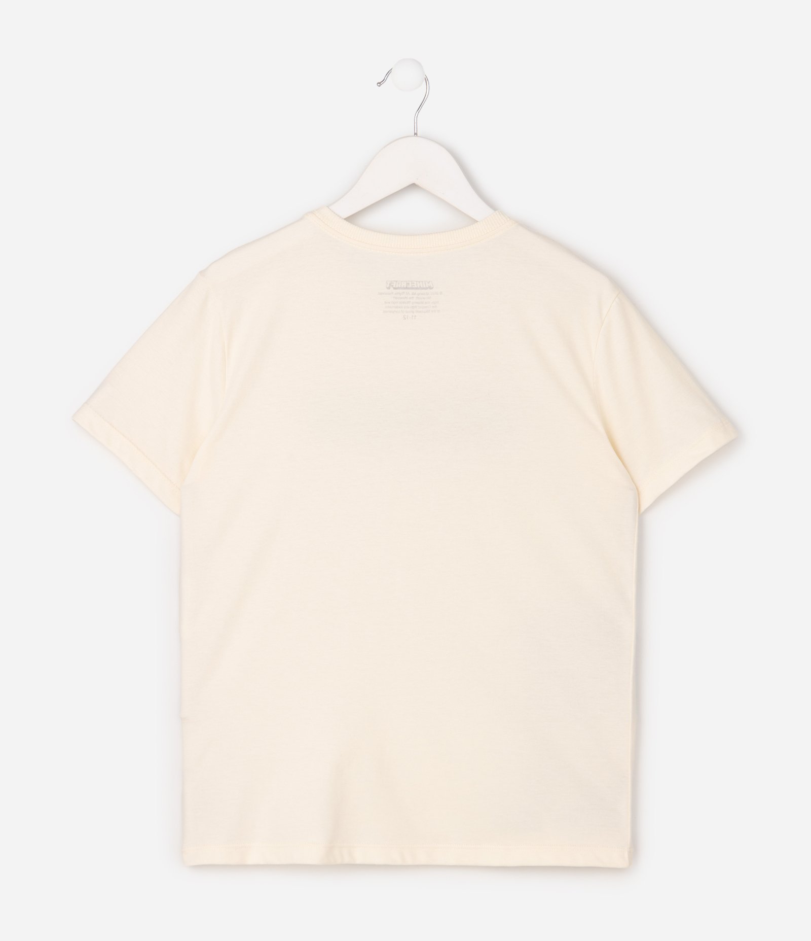 Camiseta Infantil com Lettering Minecraft em Relevo – Tam 5 a 14 Anos Off White 2
