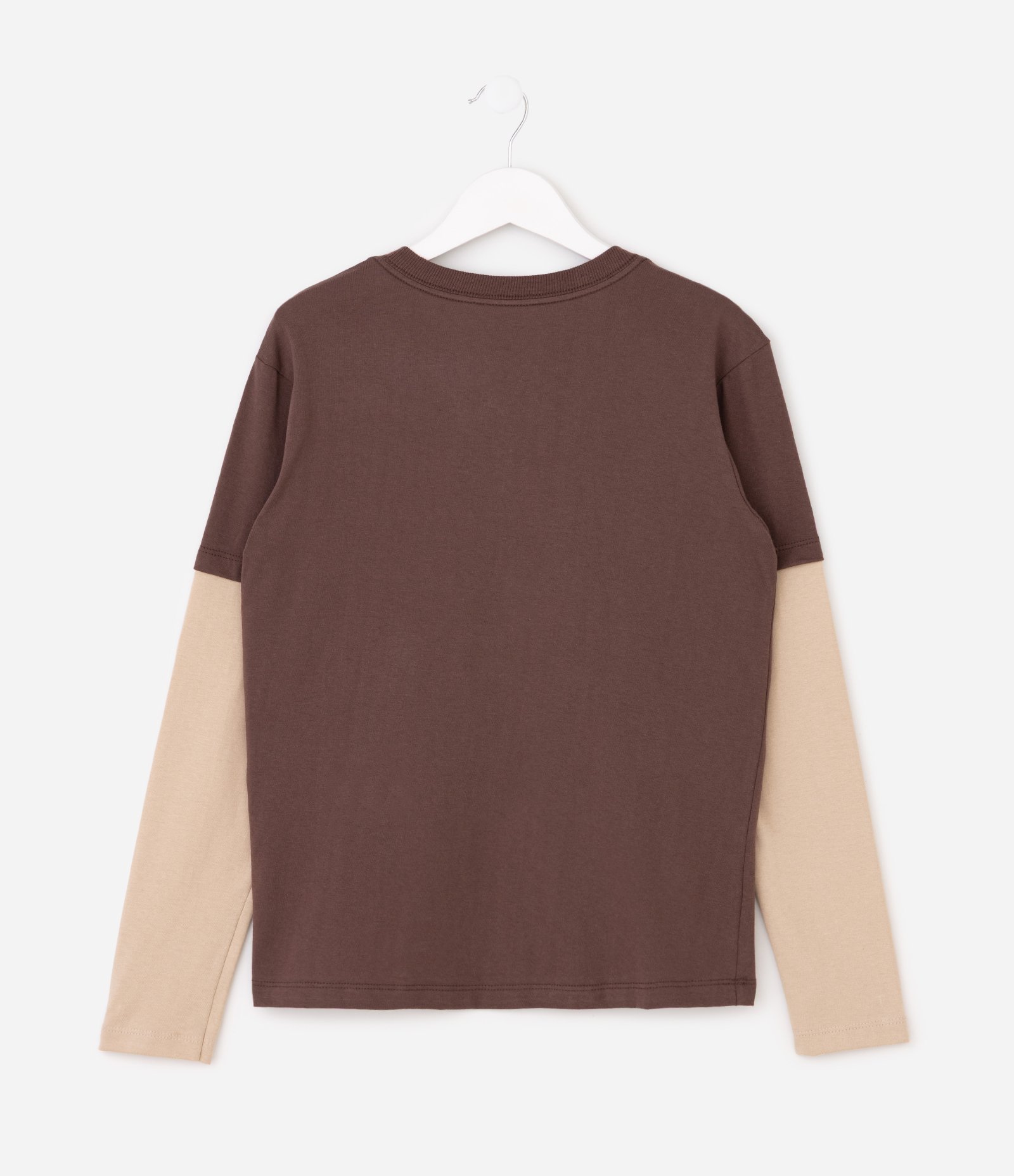 Camiseta Infantil Nasa com Manga Sobreposta – Tam 5 a 14 Anos Marrom 2