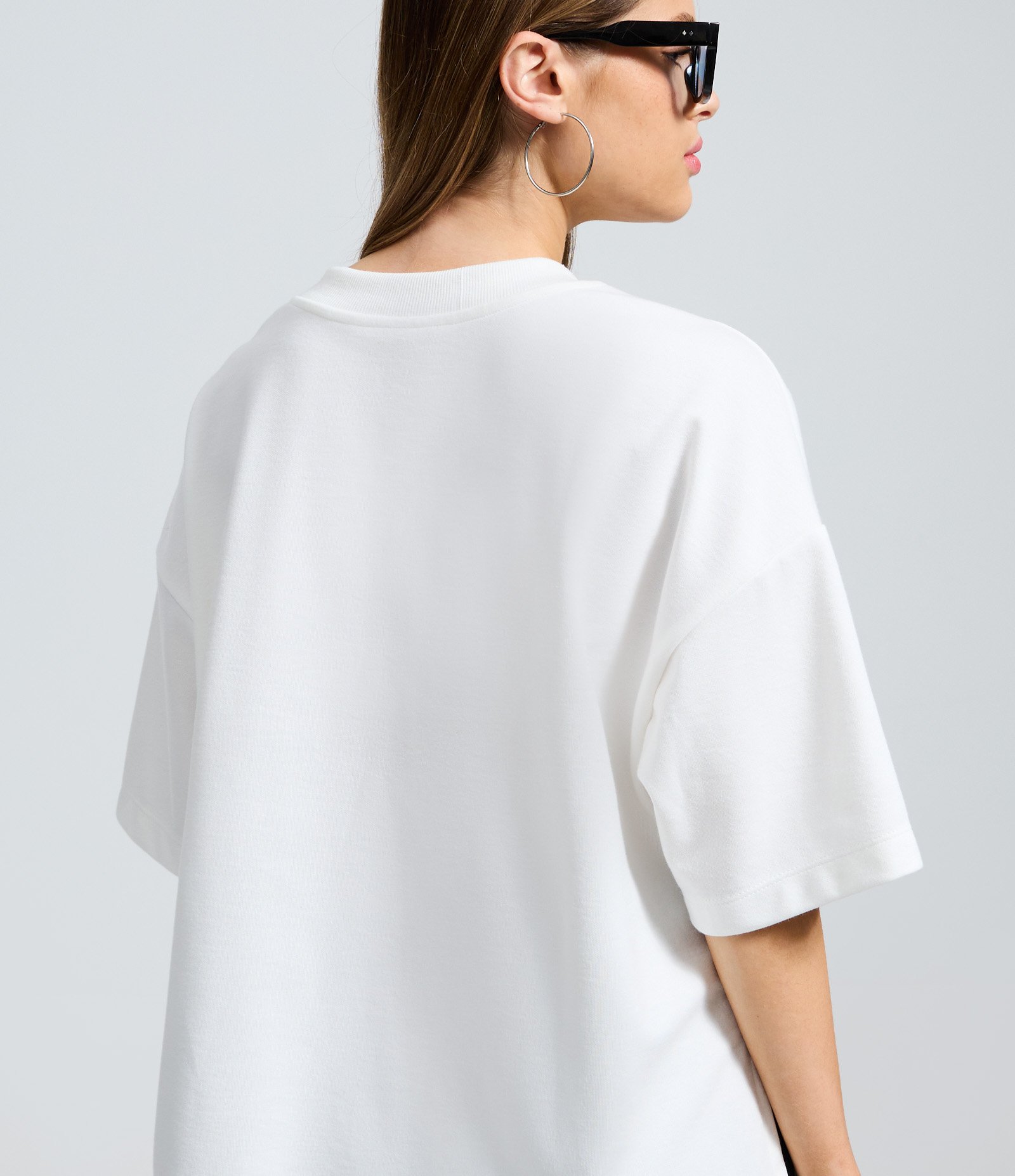 Camiseta Over Malhão com Manga Curta Branco 4
