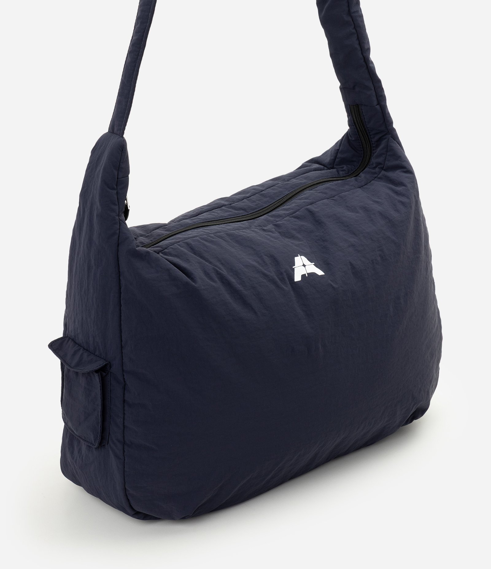 Bolsa Cross Body Puffer com Zíper Azul 3