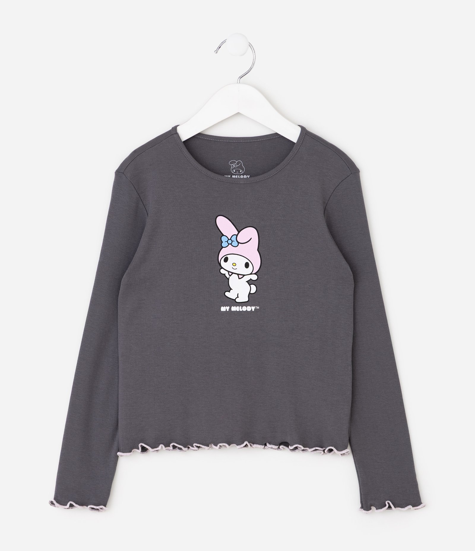 Pijama Infantil com Estampa My Melody – Tam 5 a 14 Anos Cinza/Branco 3