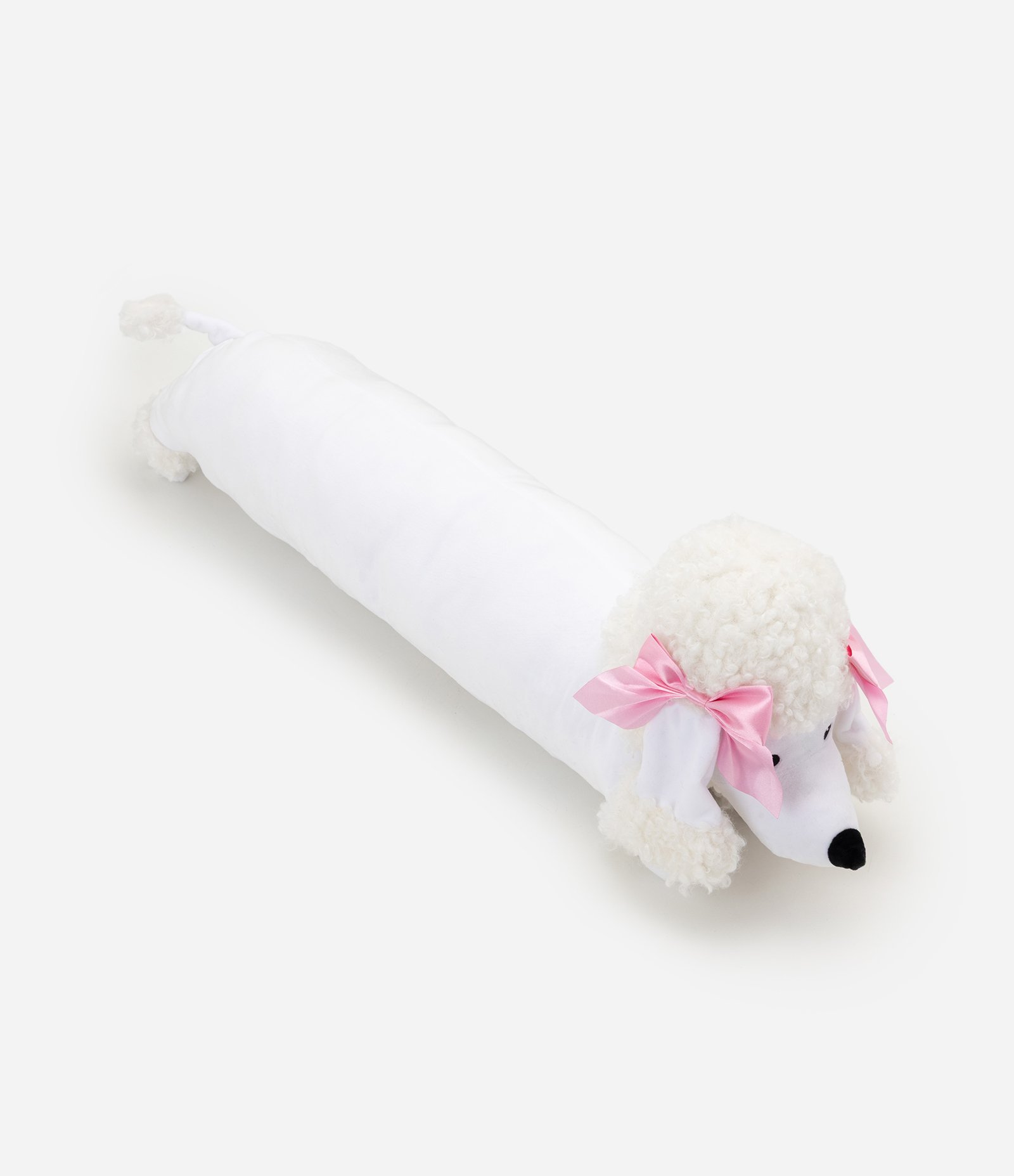 Almofada de Rolo com Formato de Poodle Branco 1