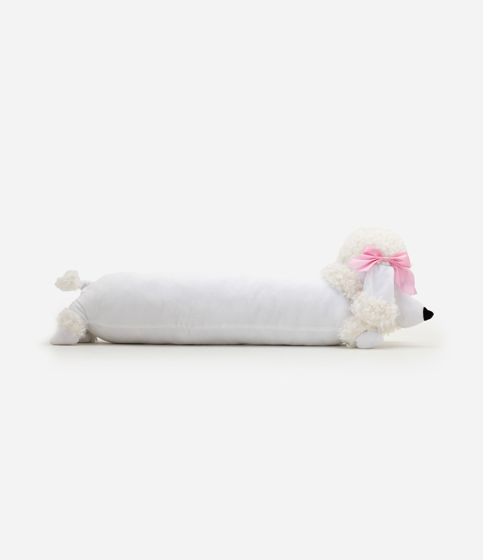 Almofada de Rolo com Formato de Poodle Branco 4