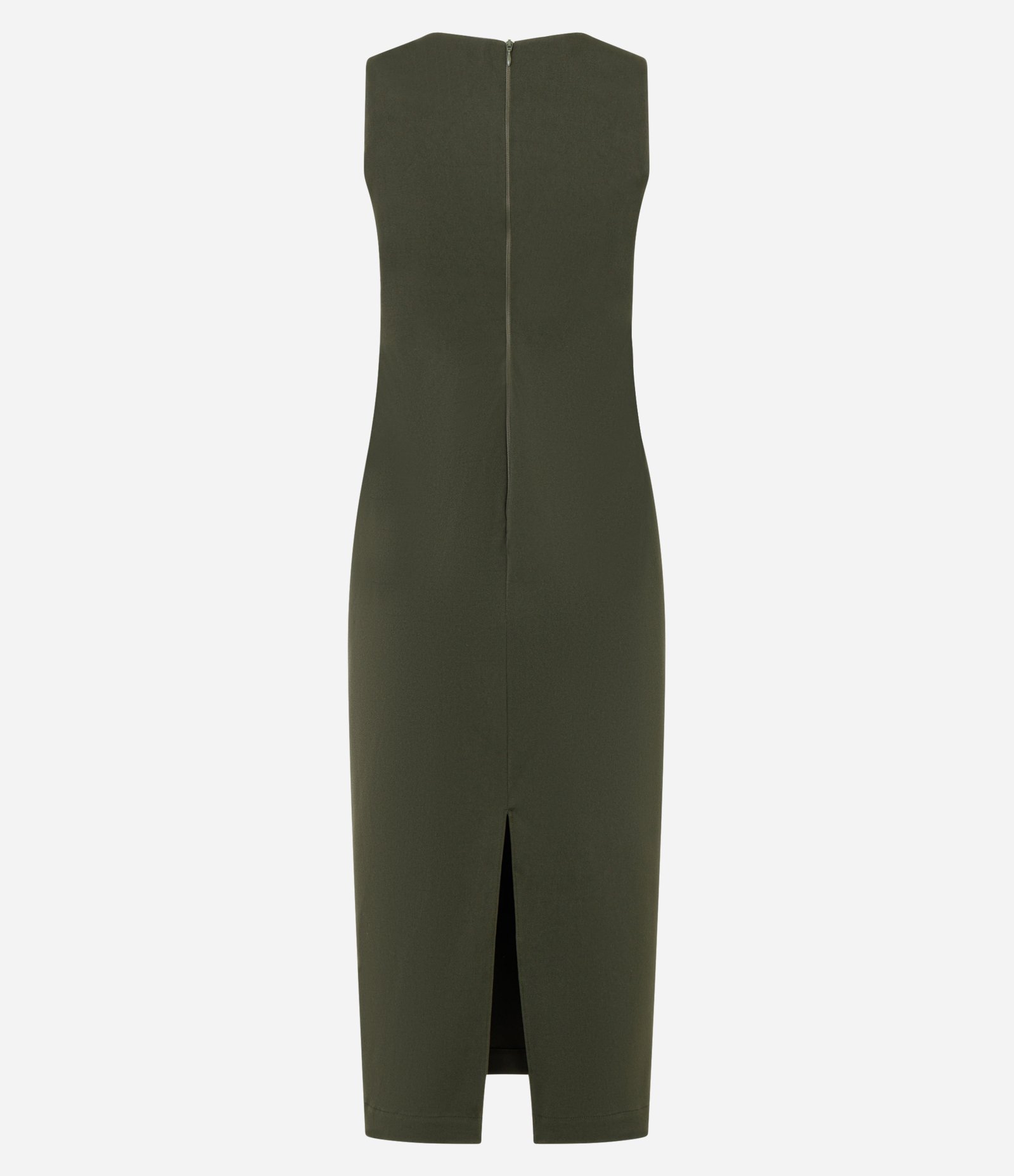 Vestido Midi em Bengaline com Fenda Traseira Verde 2