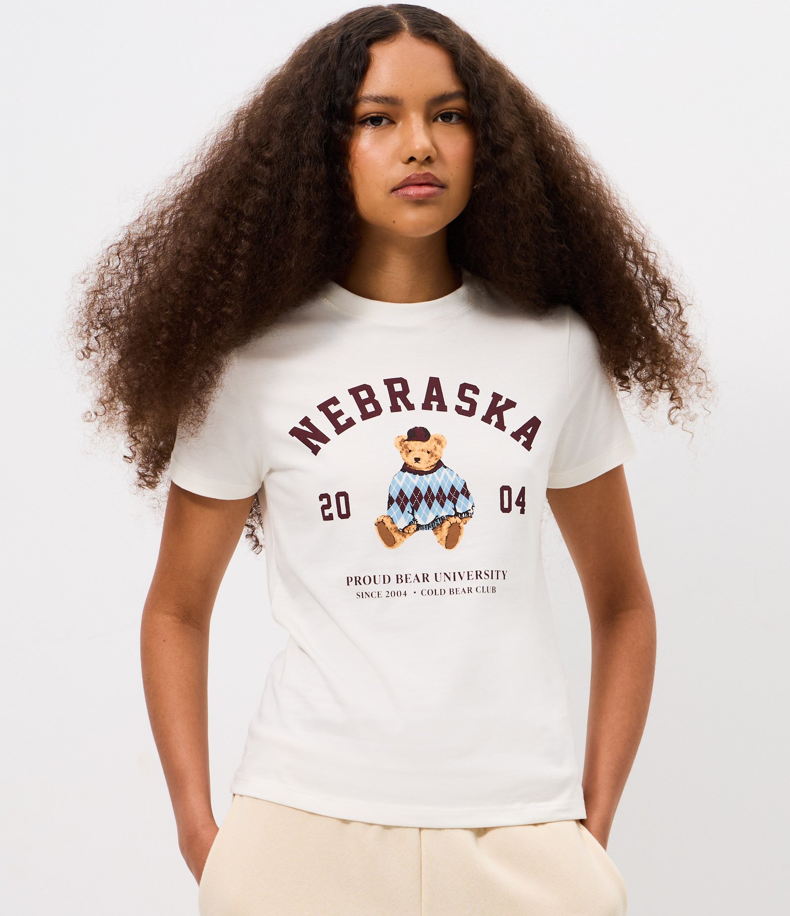 Camiseta Urso Nebraska Branco 3