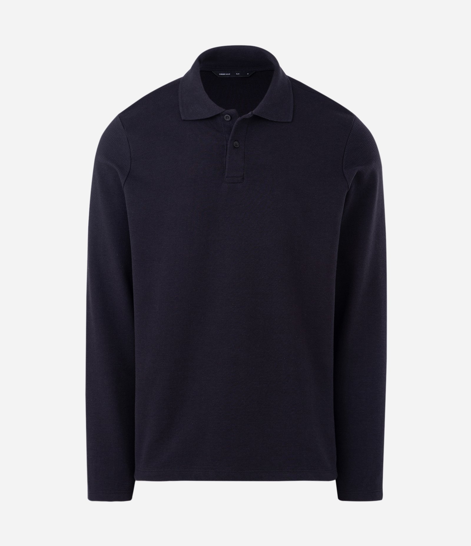 Camiseta Manga Longa Polo Texturizada Ottoman Preto 4