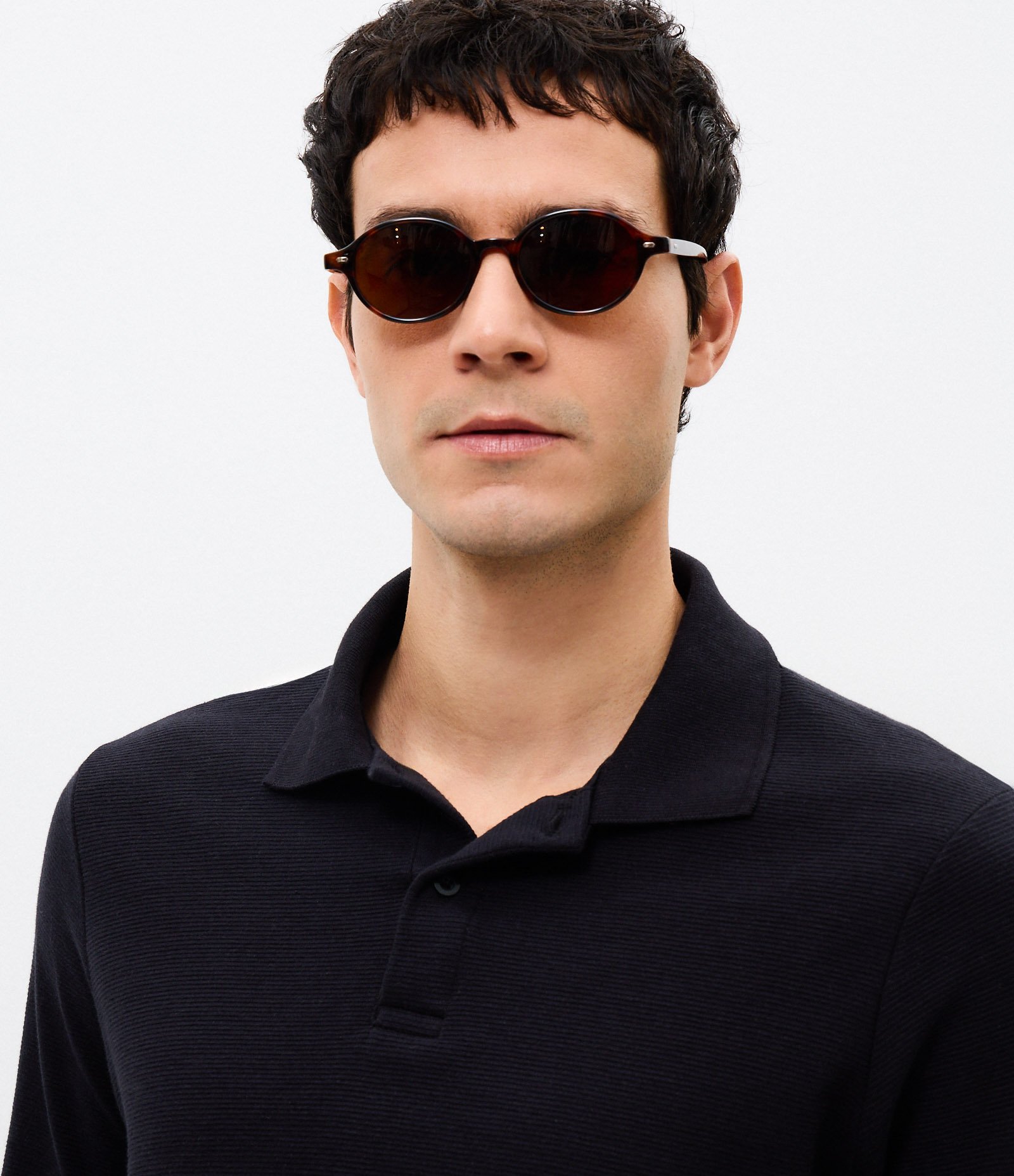 Camiseta Manga Longa Polo Texturizada Ottoman Preto 3