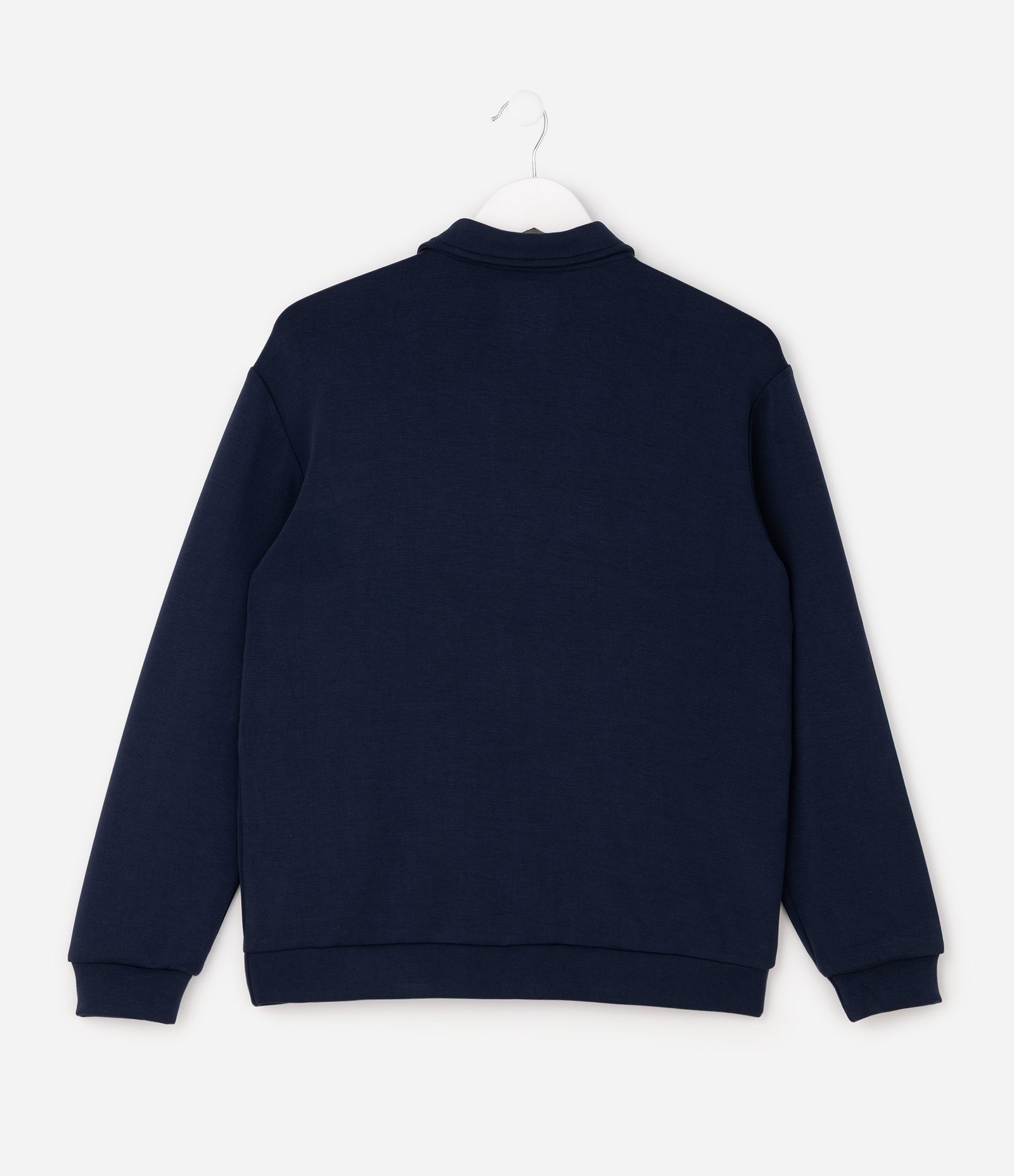 Moletom Infantil com Gola Polo e Half Zíper - Tam 5 a 14 Anos Azul 3