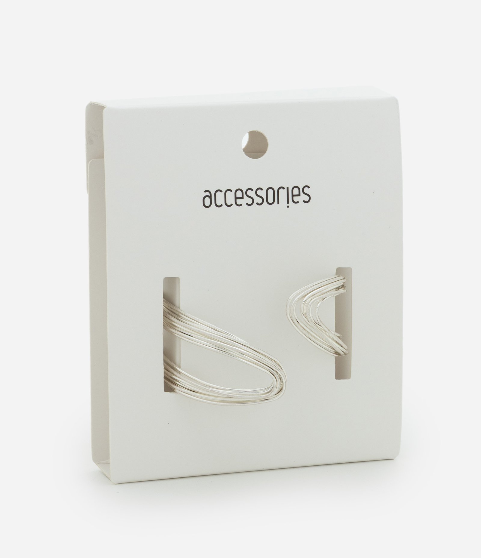 Bracelete Aberto com Aramado Torcido em Metal Prata 3