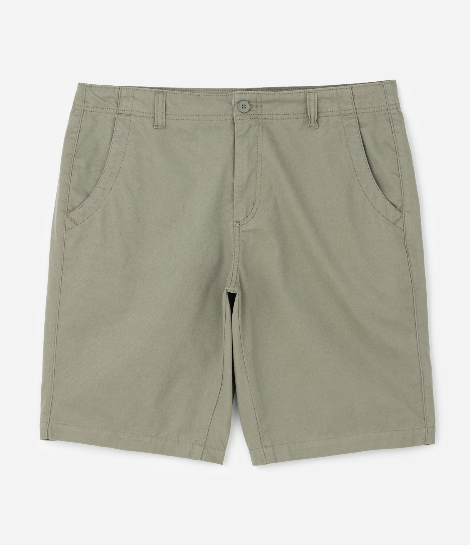 Bermuda em Sarja com Cós Passante e Bolsos Verde 5