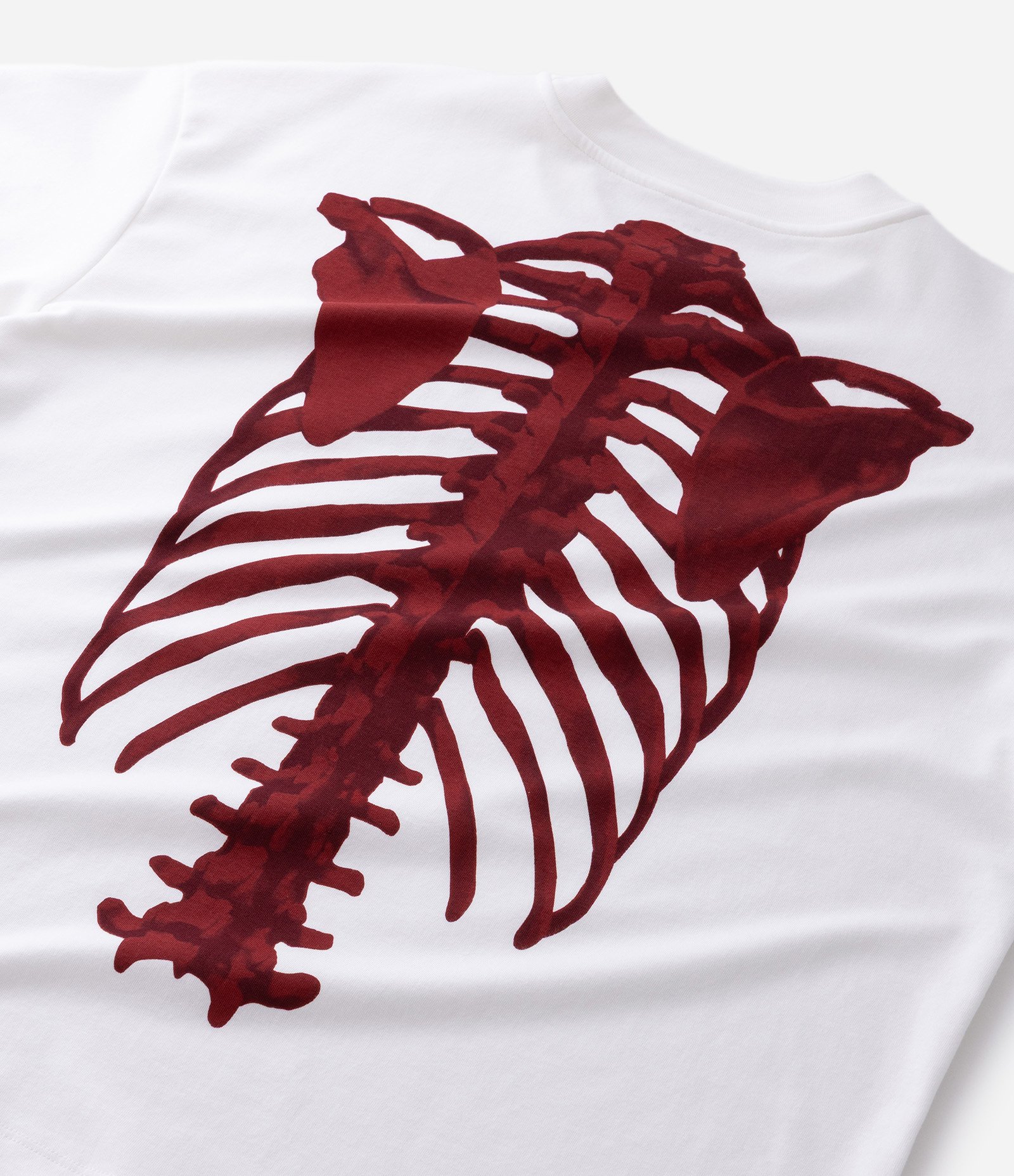 Camiseta Overboxy em Algodão com Estampa Lettering Brutal e Esqueleto Branco 9