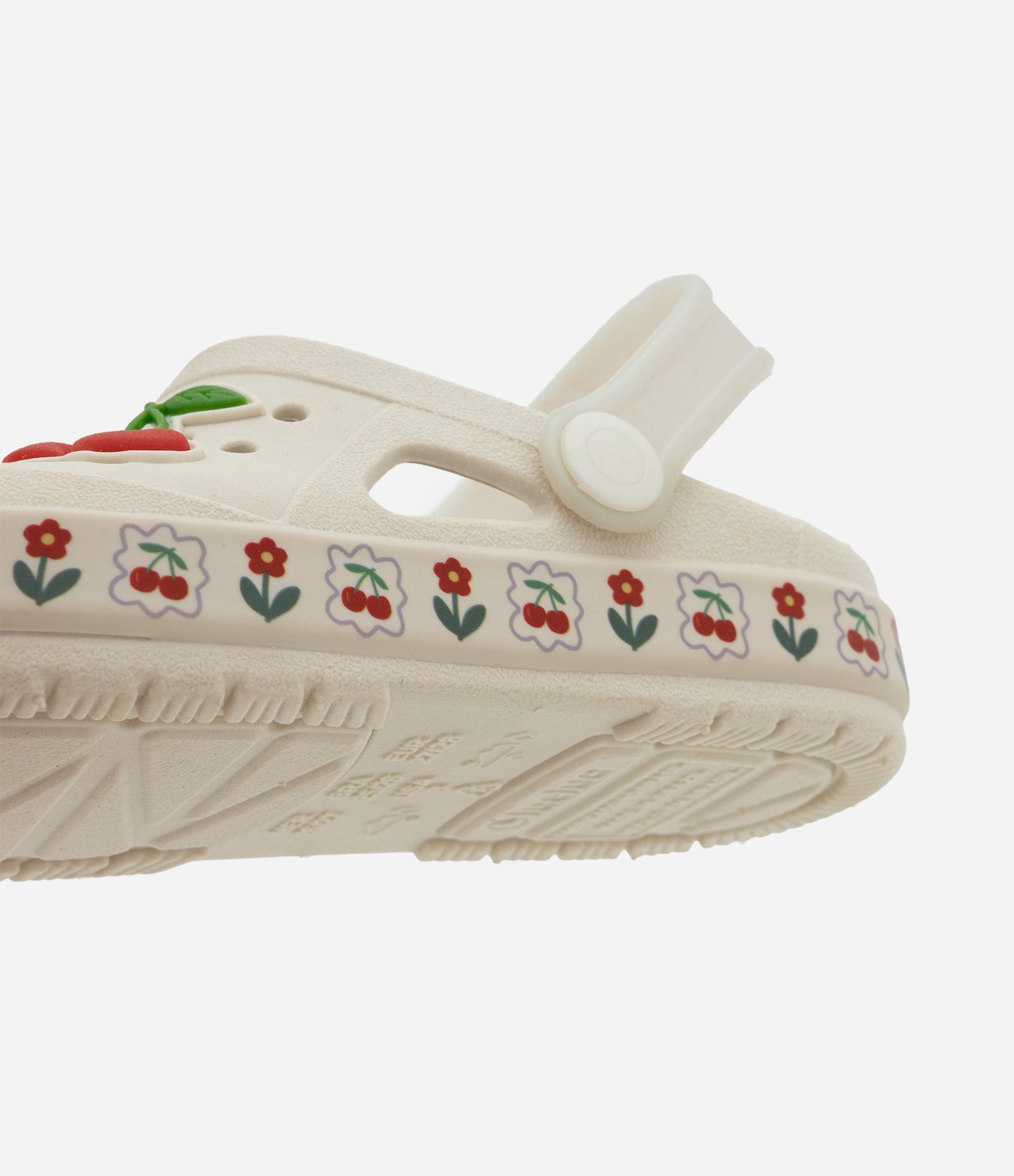 Sandália Babuche Infantil com Estampa Cereja – Tam 19 a 26 Off White 3