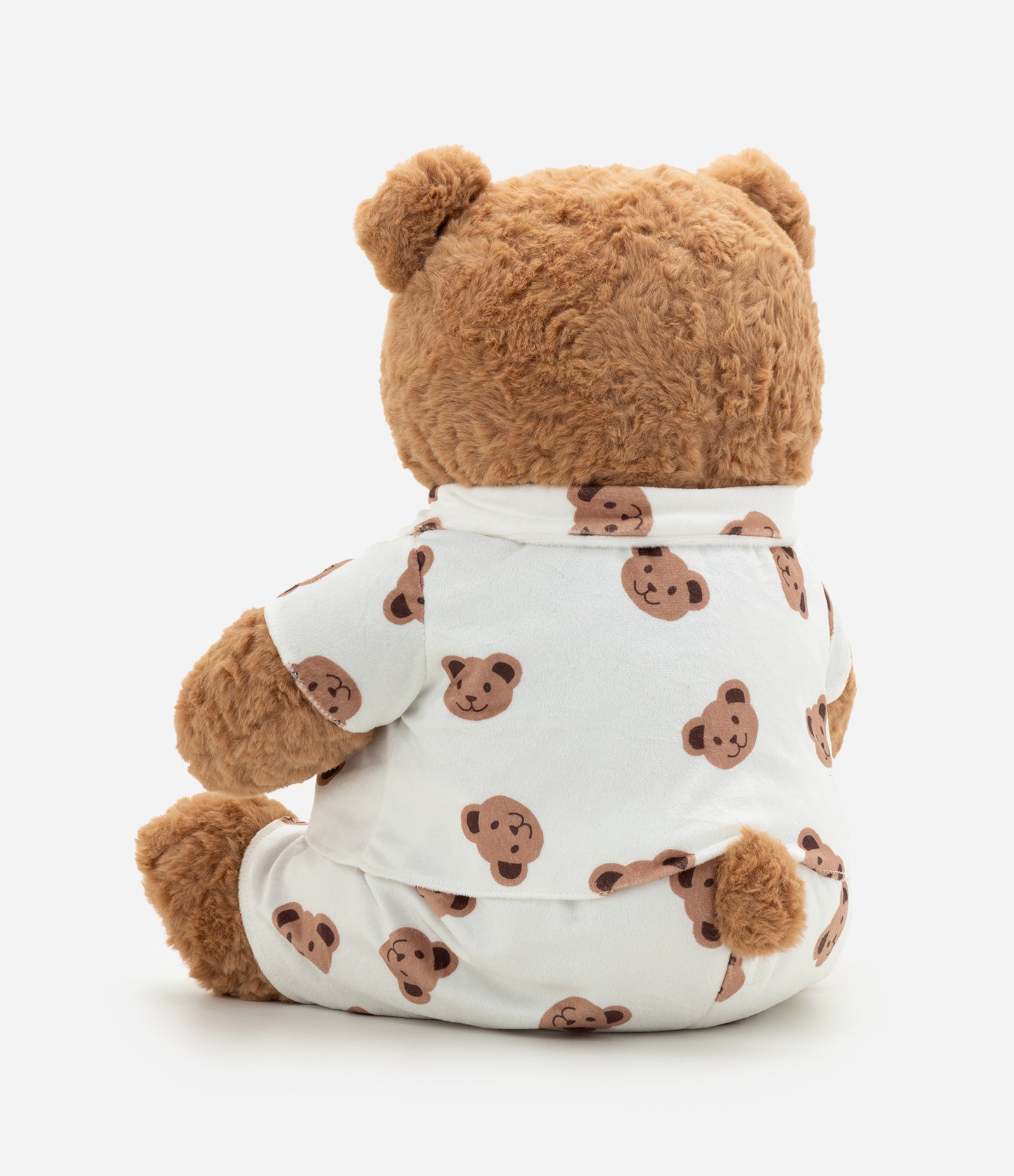Bicho de Pelúcia Ursinho com Pijama Estampado Marrom 2