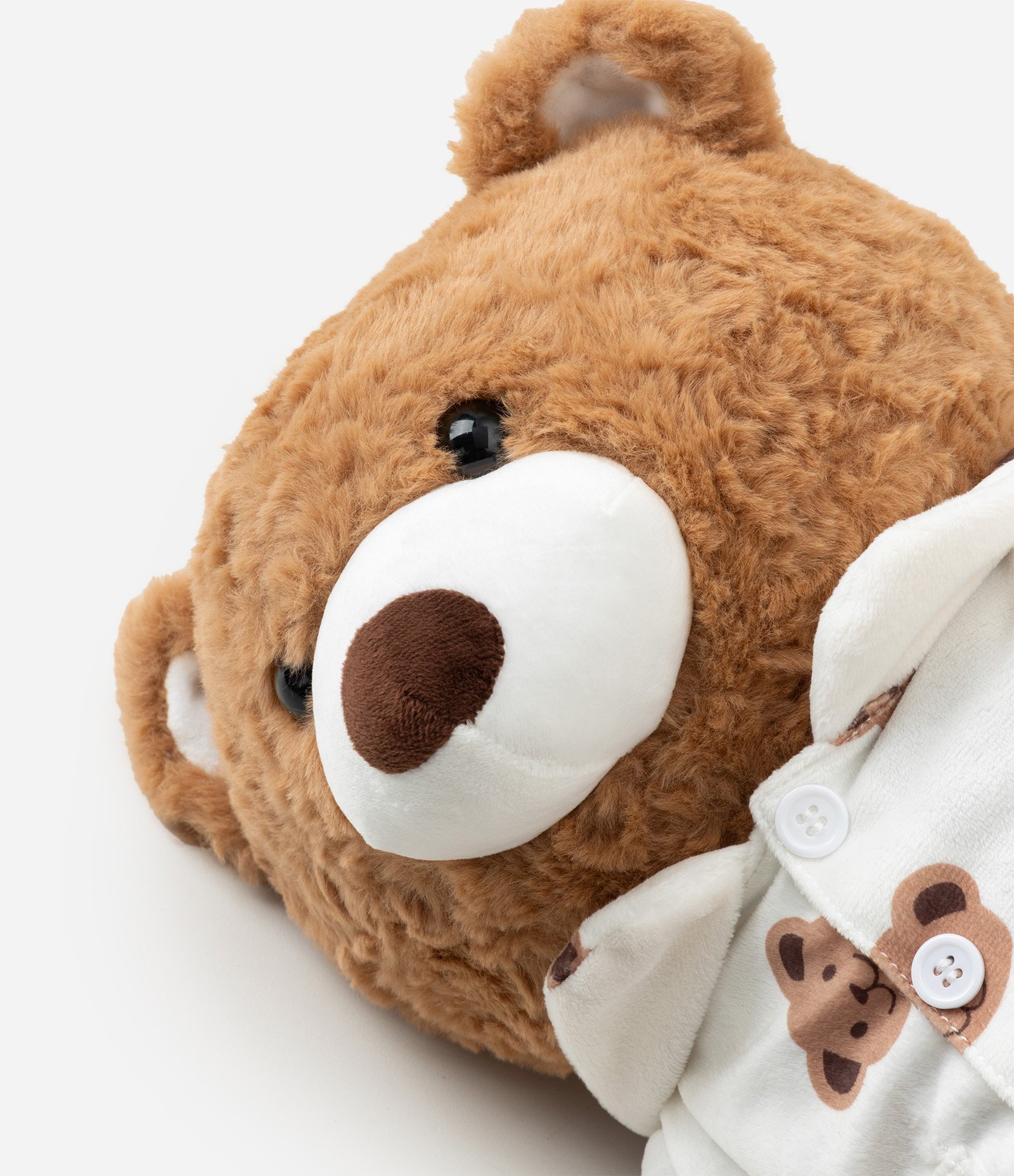 Bicho de Pelúcia Ursinho com Pijama Estampado Marrom 3