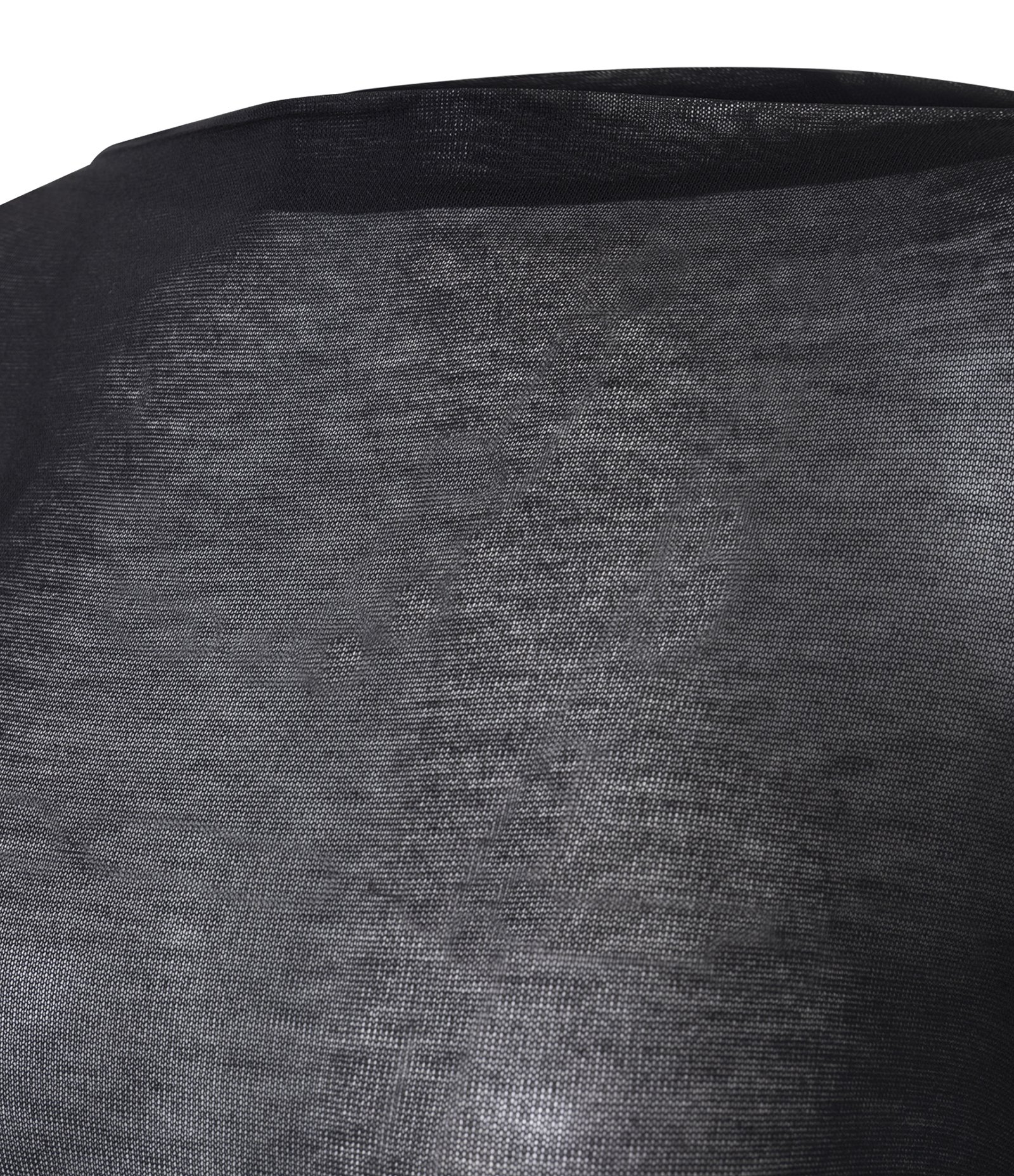 Blusa Manga Longa com Transparência Sutil Preto 6