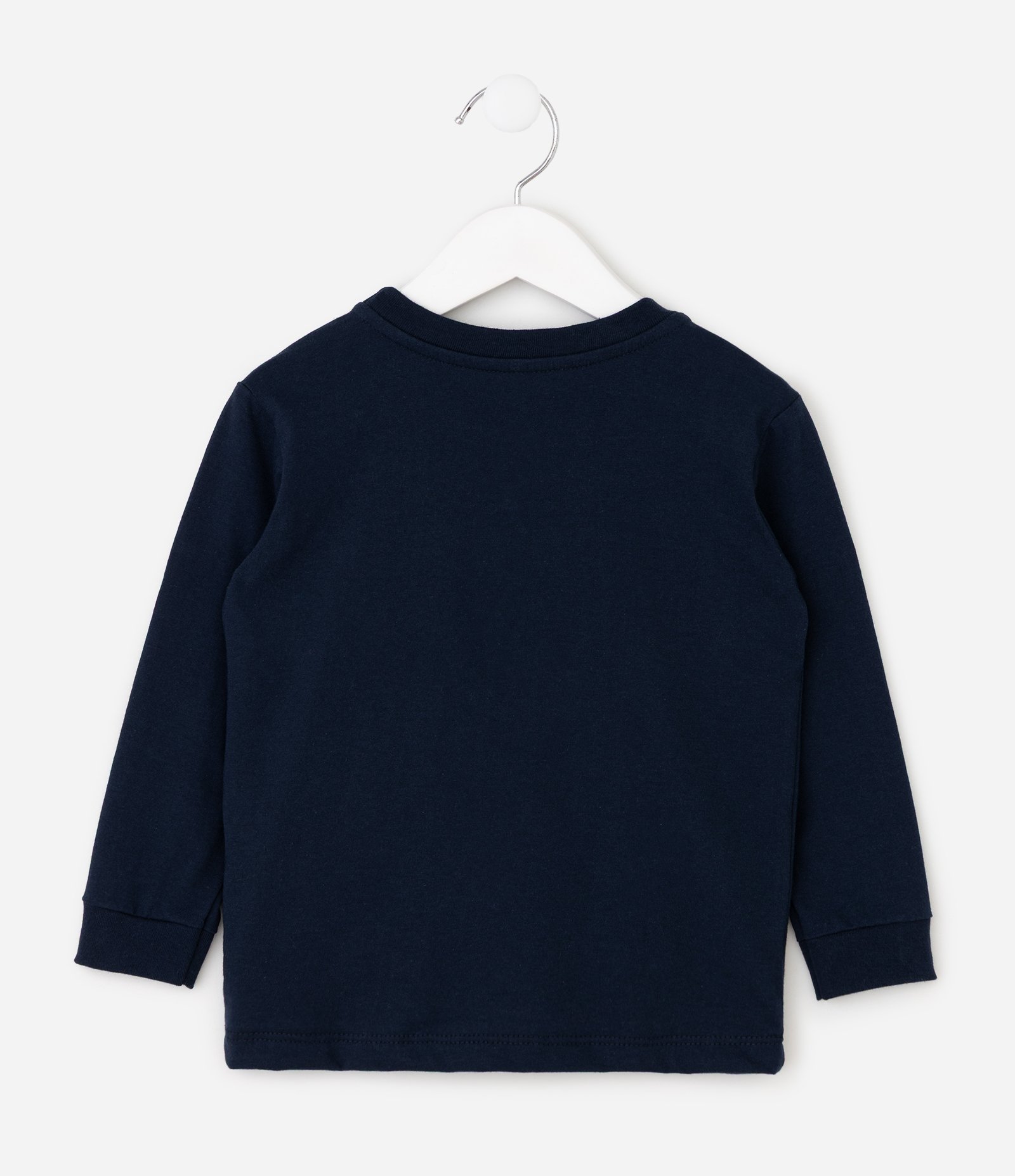 Camiseta Infantil com Lettering Gam Day 10 e Listras nas Mangas – Tam 1 a 6 Anos Azul Marinho 3