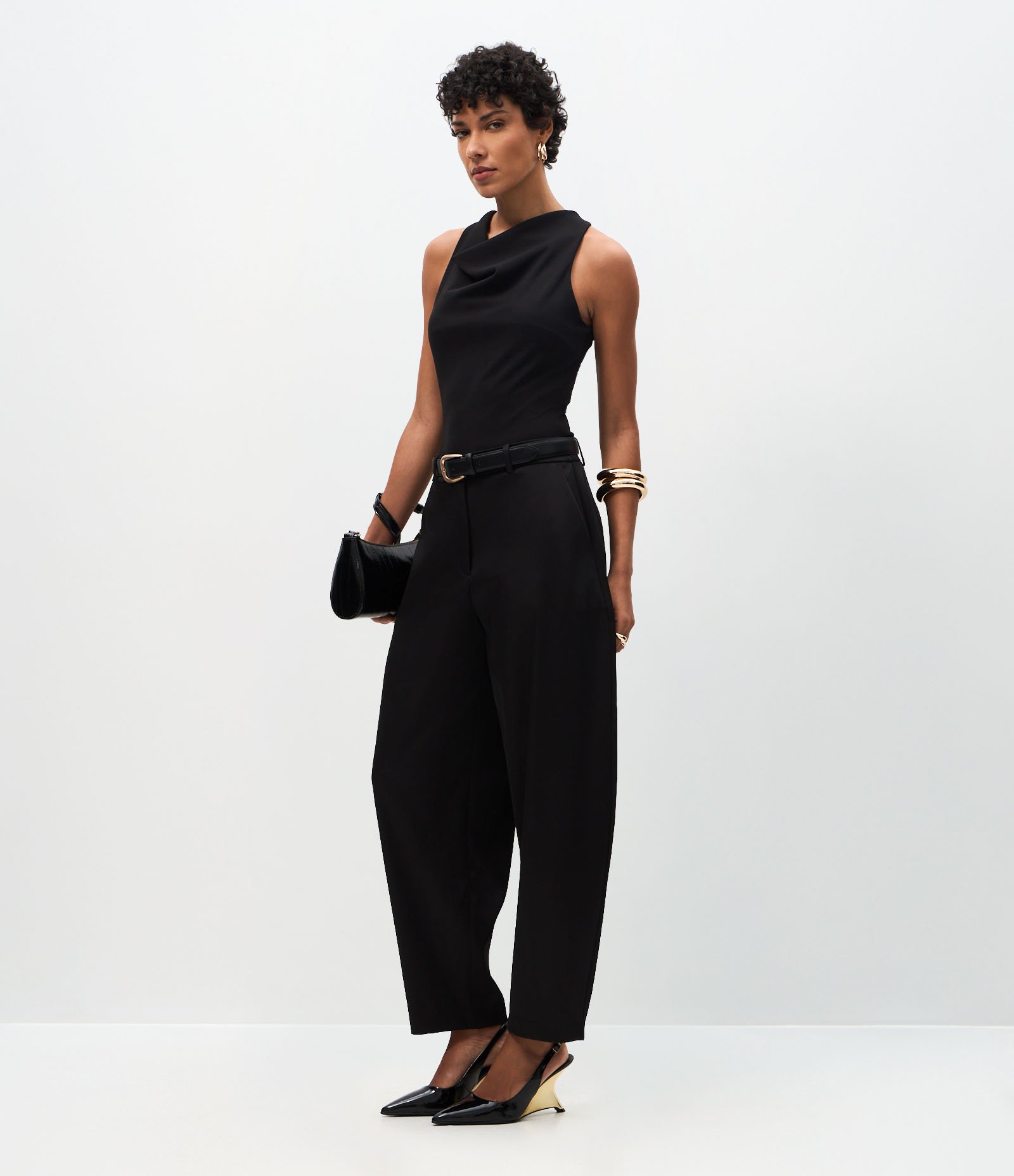Body em Crepe com Decote Degagê Preto 2