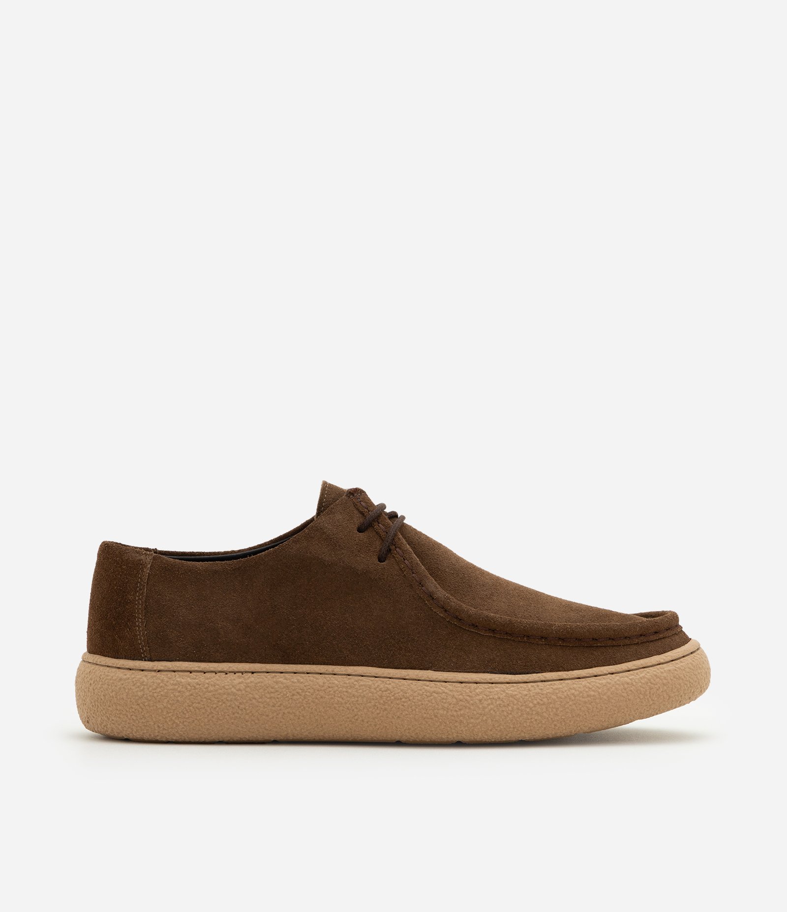 Tênis Casual Moc Toe em Couro Camurça Marrom 1