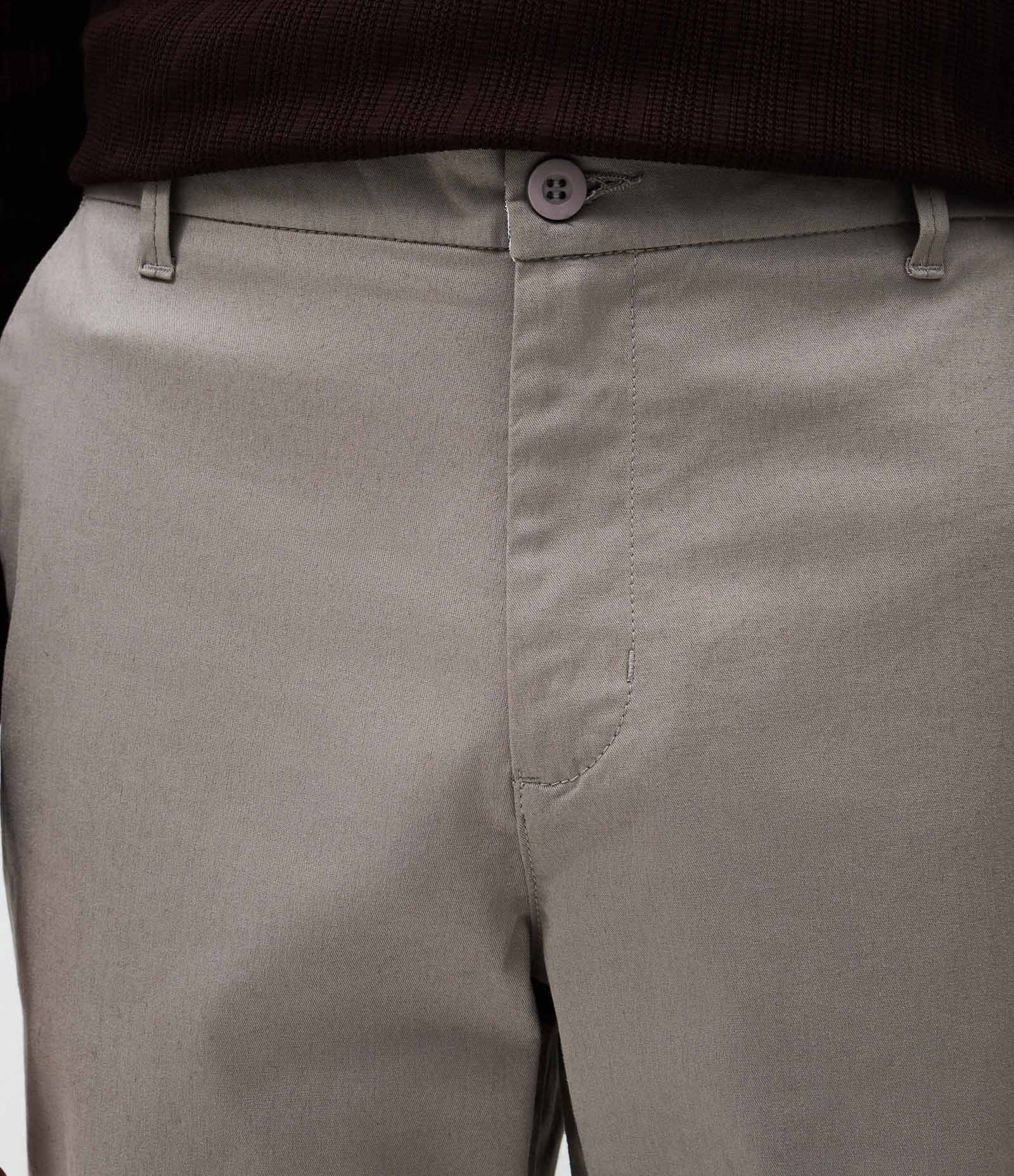 Calça Sarja Modelagem Reta Cinza 3