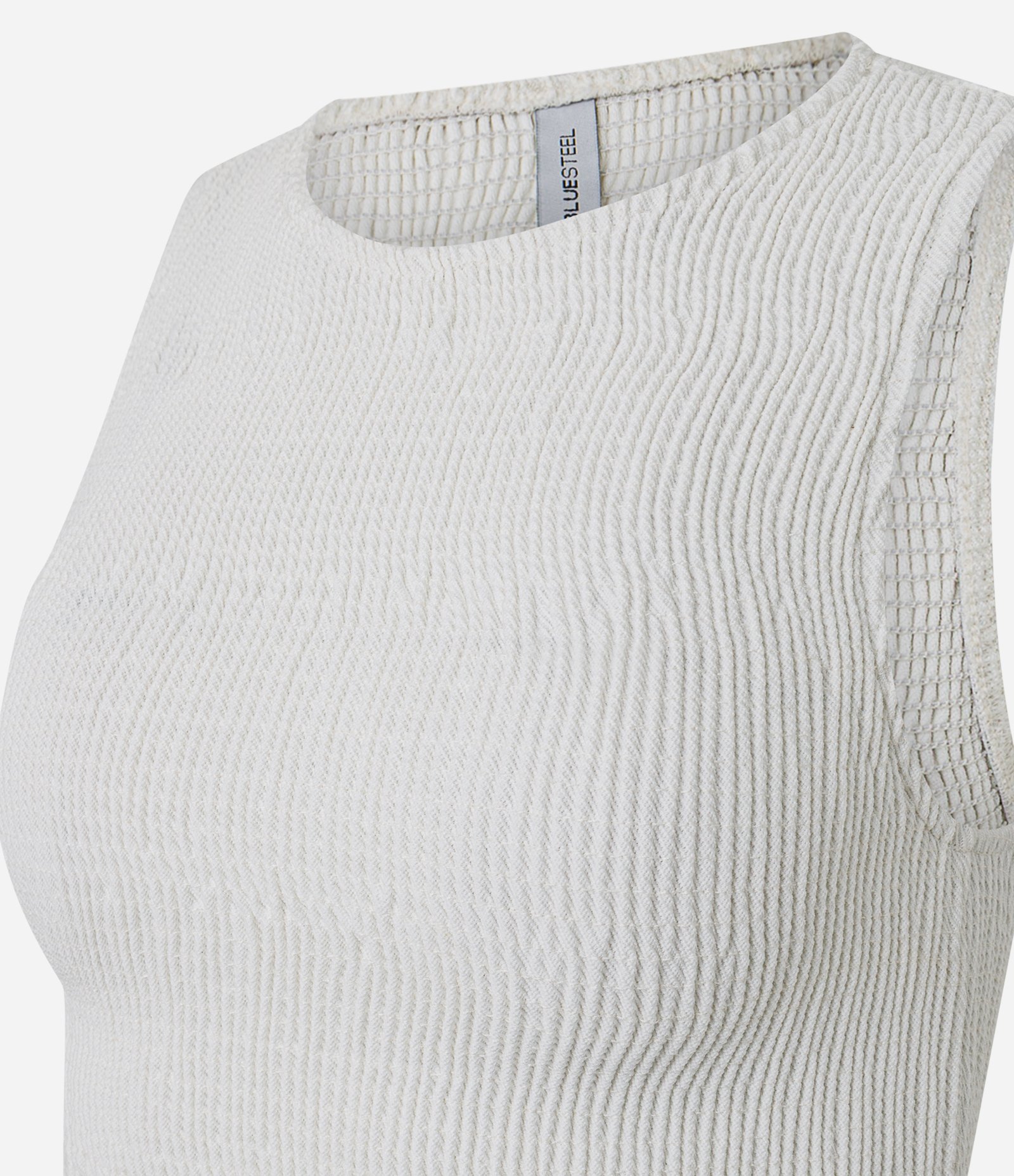 Blusa com Franzido Texturizado e Babado Bordado na Barra Branco 6