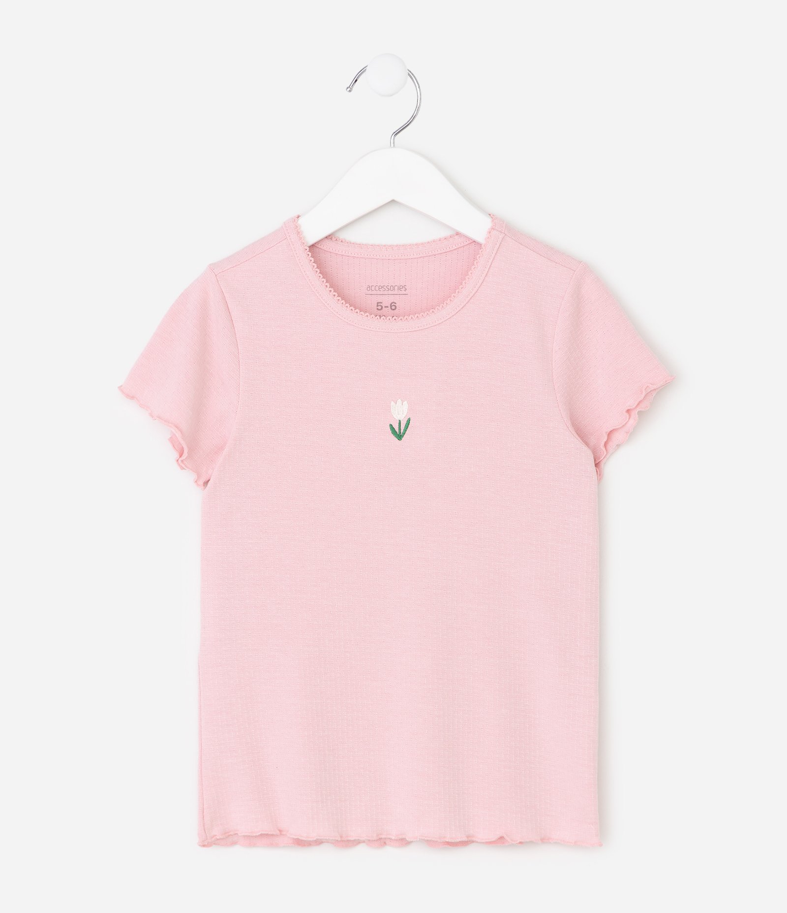 Pijama Curto Infantil em Ribana com Estampa Floral – Tam 5 a 14 Anos Rosa Claro 3