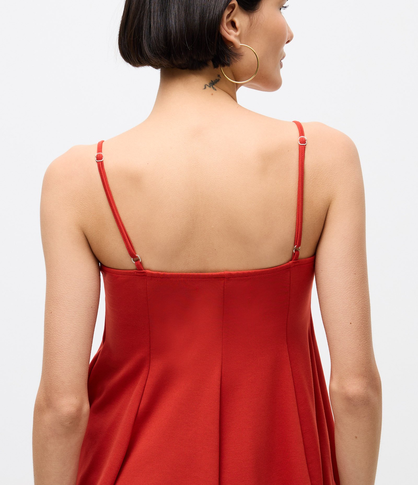 Blusa Peplum de Alcinha em Ponto Roma Laranja 4