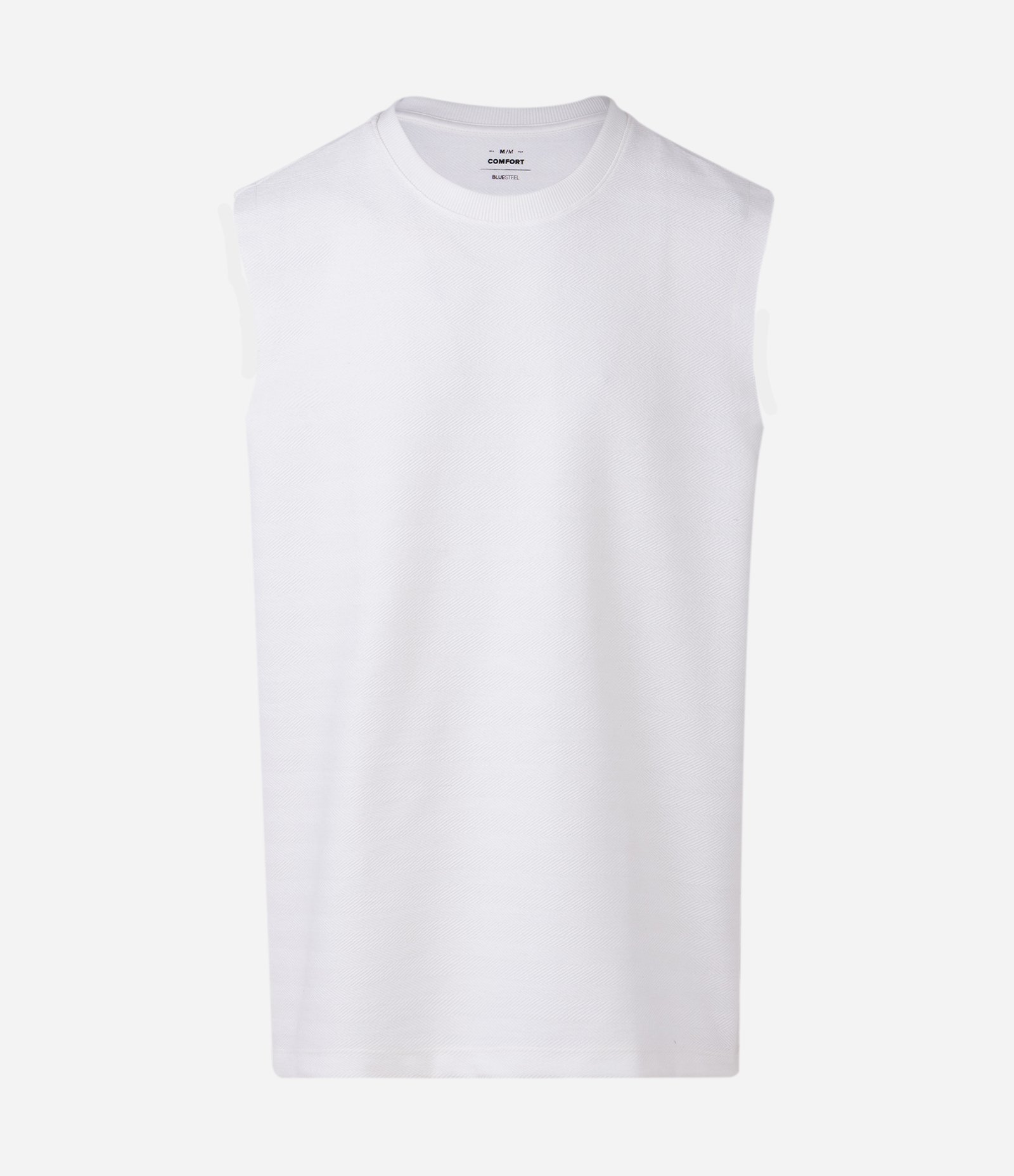 Regata Comfort Texturizada Lisa Branco 4