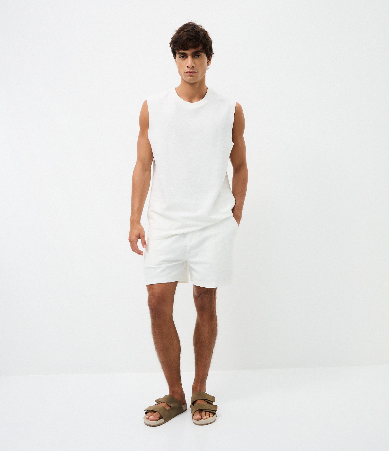 Regata Comfort Texturizada Lisa Branco 2