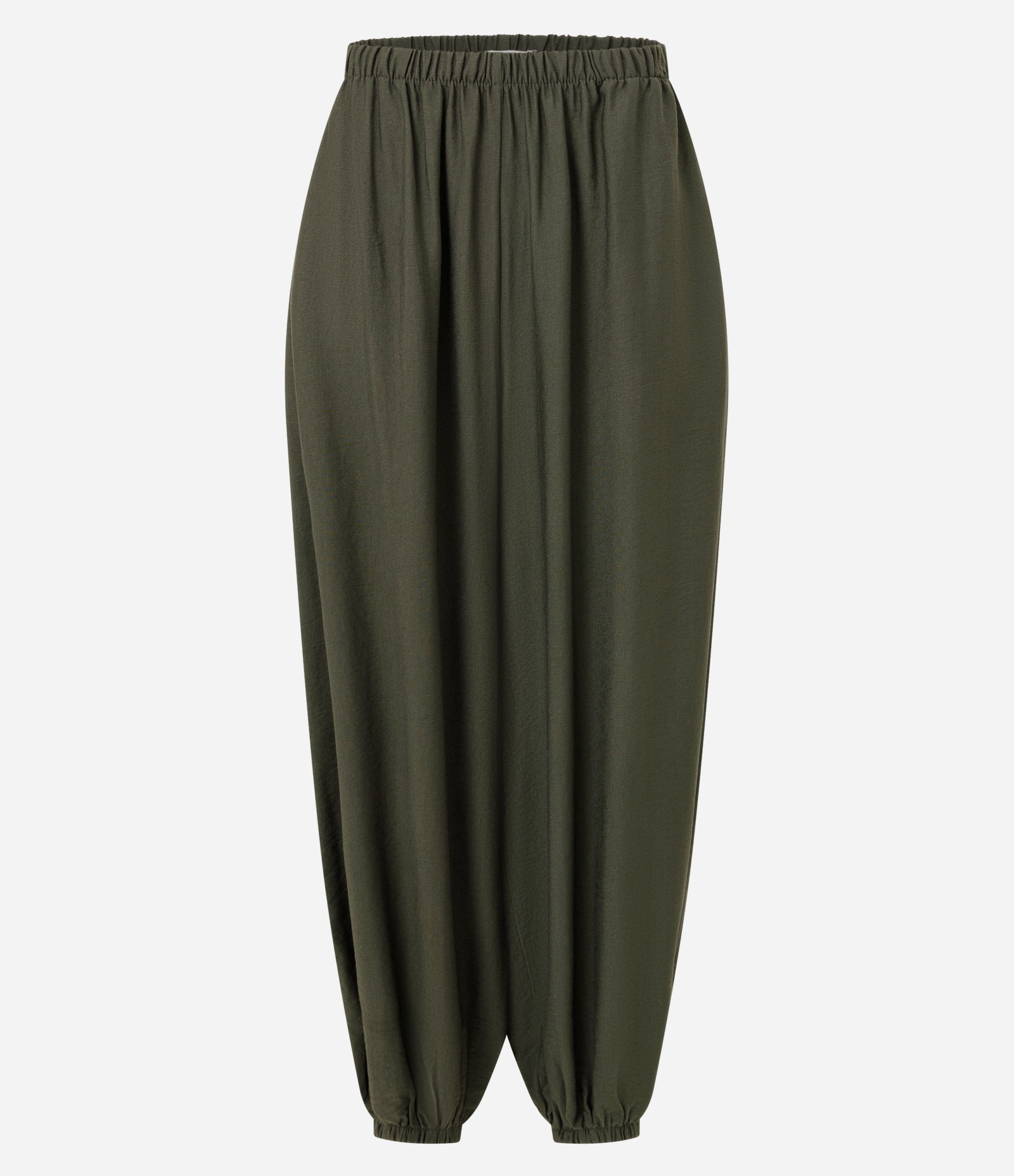 Calça Aladim em Viscose com Cós Elástico Verde 5