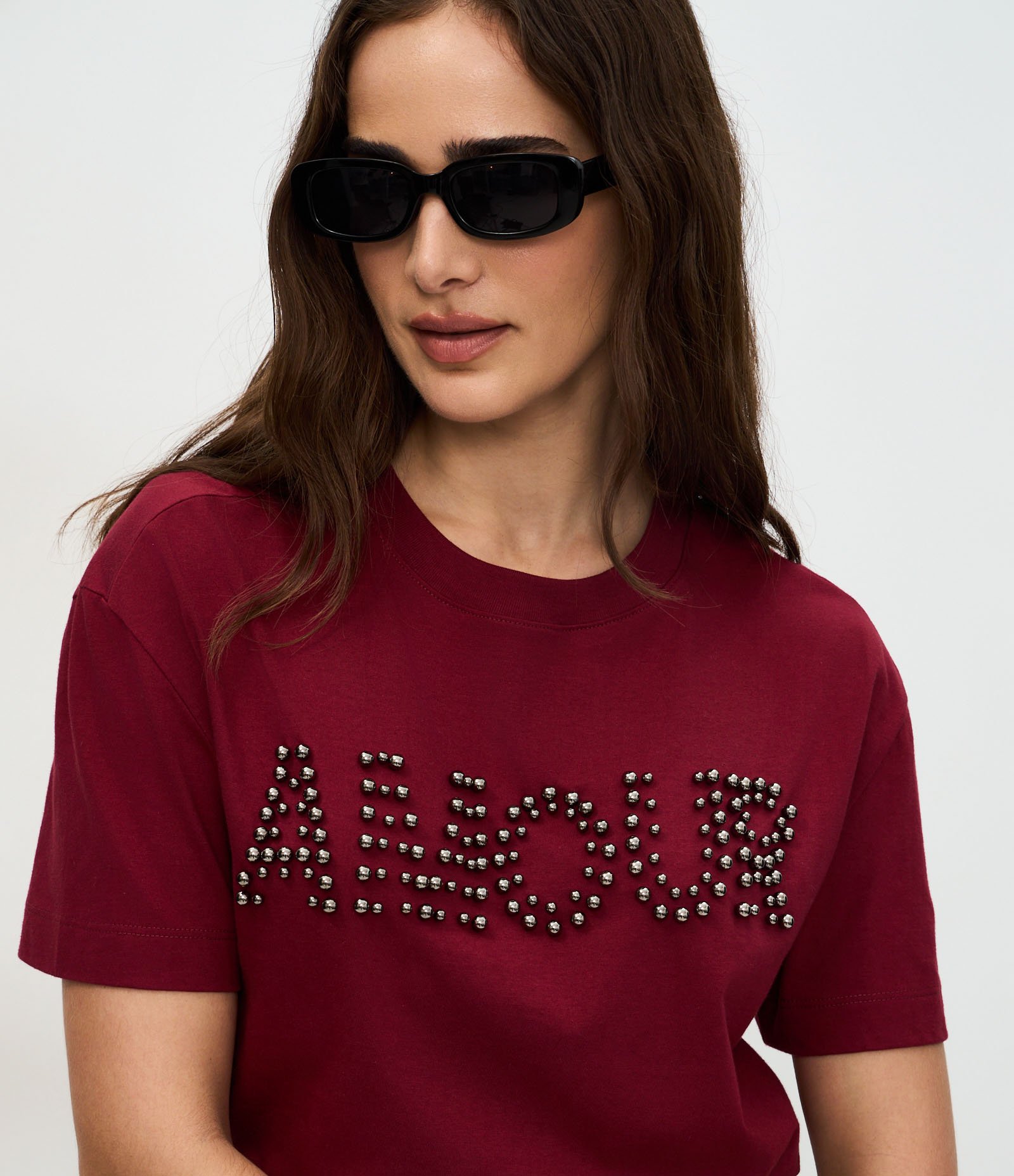 Camiseta em Algodão com Lettering Amour Vermelho 3