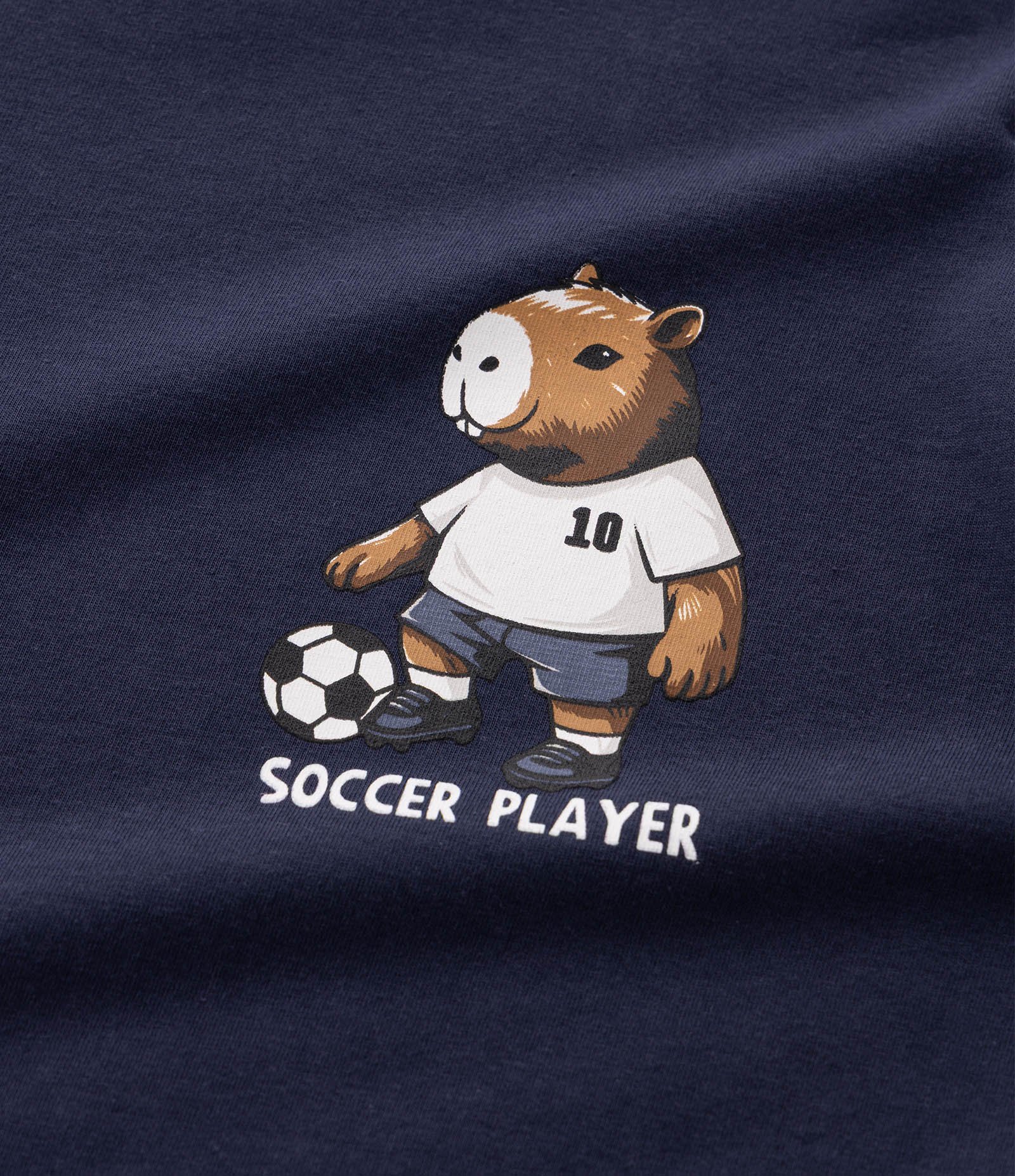 Pijama Infantil em Algodão com Estampa Capivara e Futebol - Tam 7 ao 16 Anos Azul 2