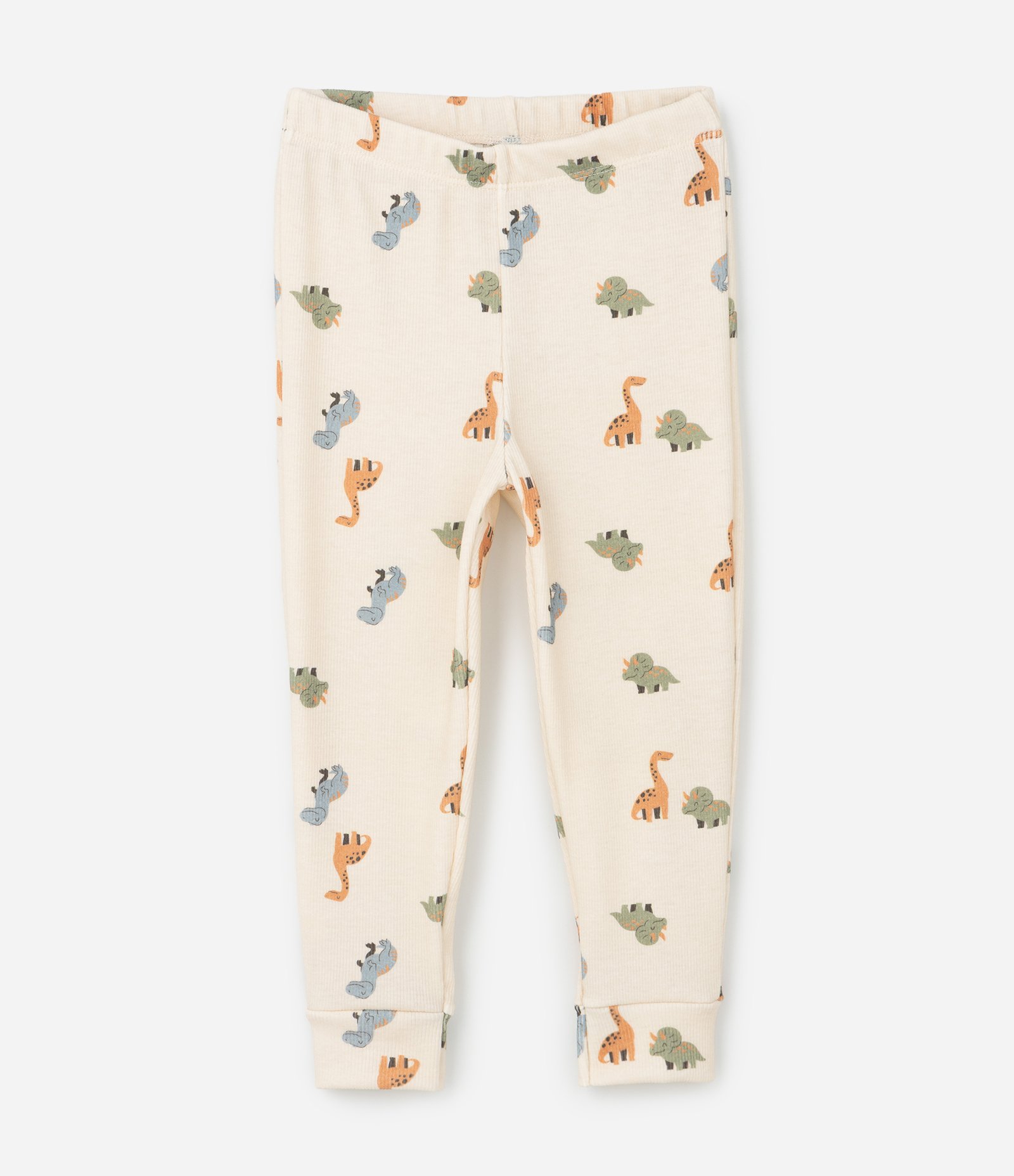 Pijama Infantil com Blusa e Calça de Dinossauros – Tam 1 a 6 Anos Off White 5