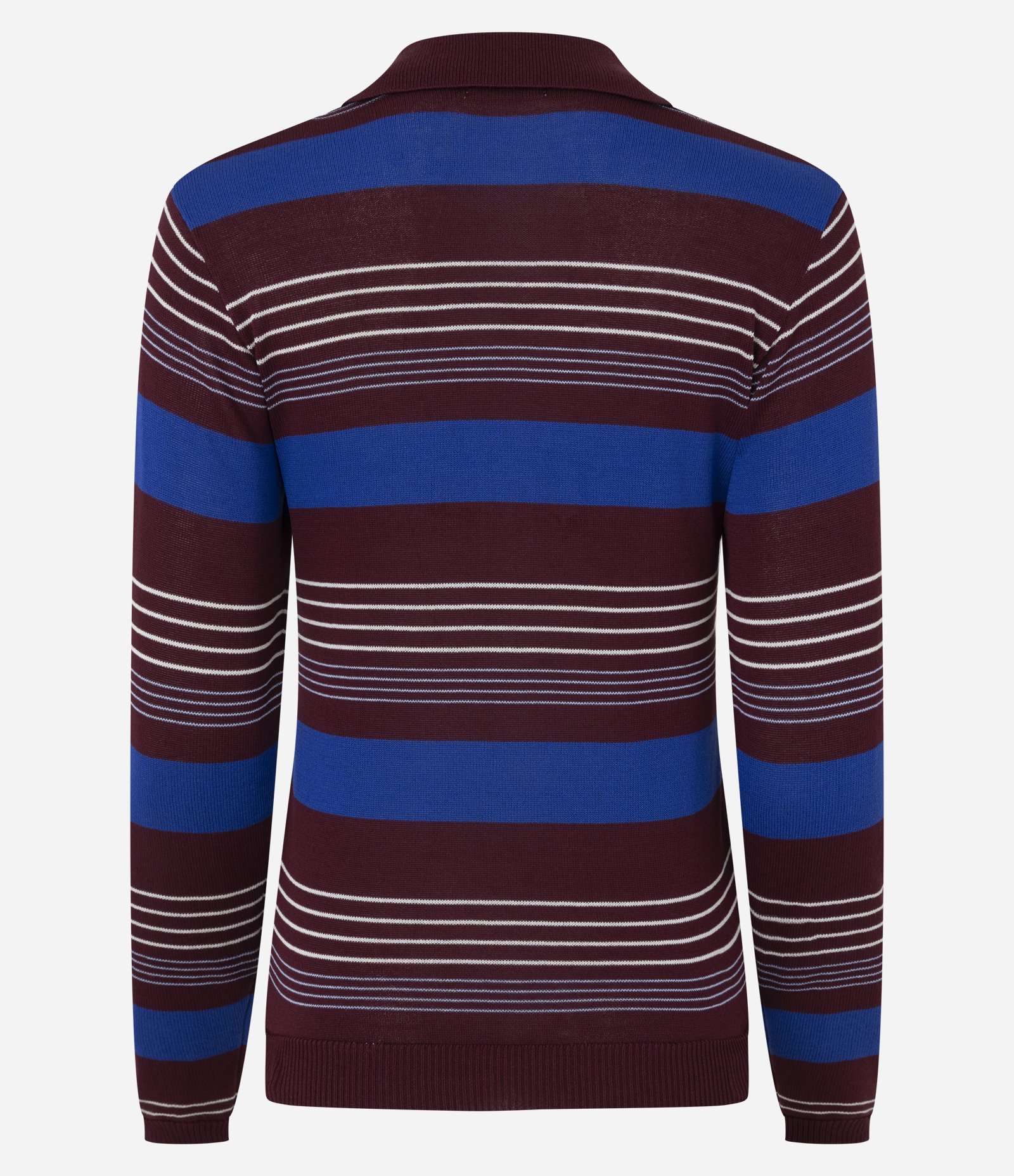 Blusa em Tricô com Estampa Listrada Marrom 3