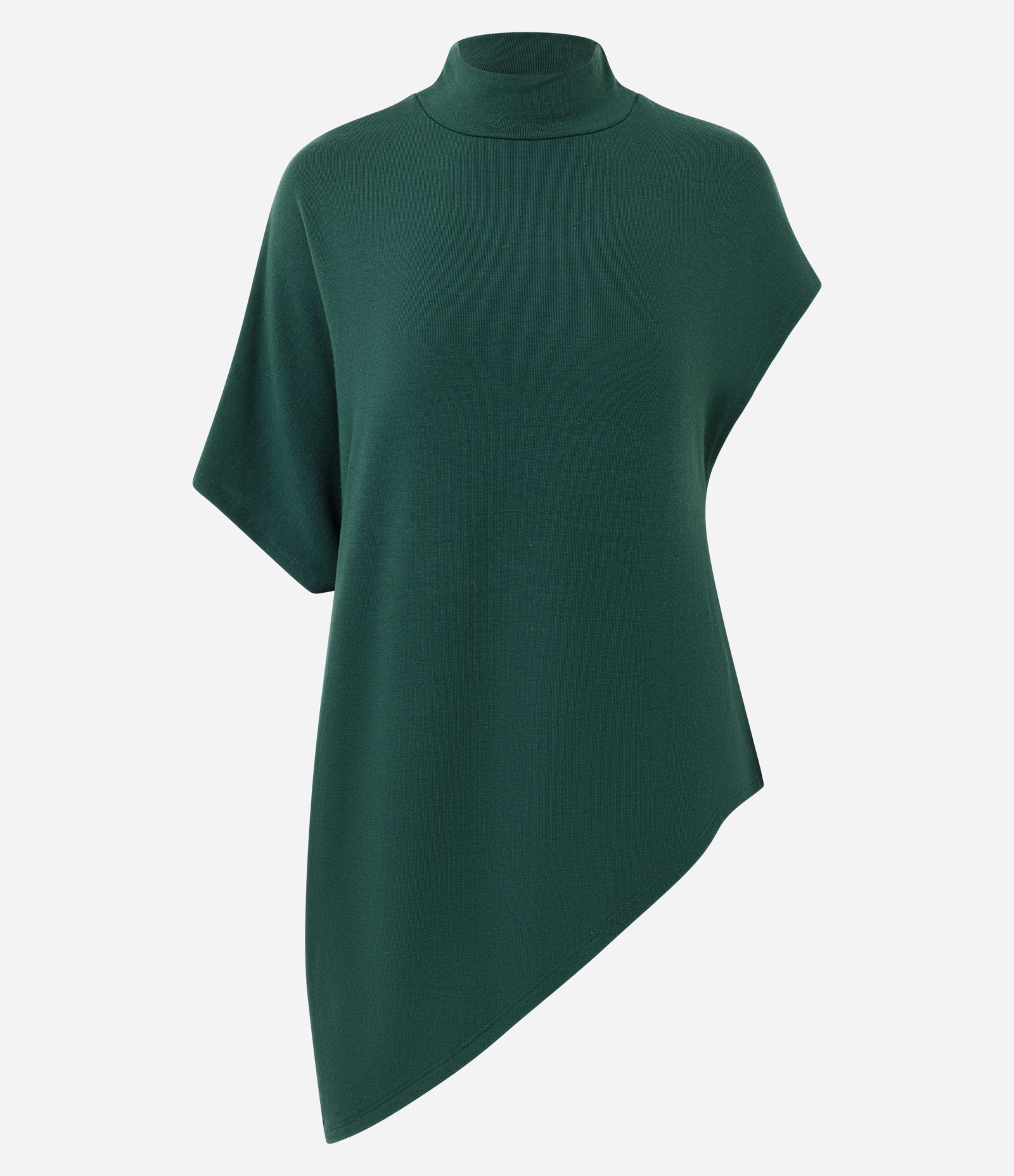 Blusa Assimétrica em Malha com Gola Alta Verde 5