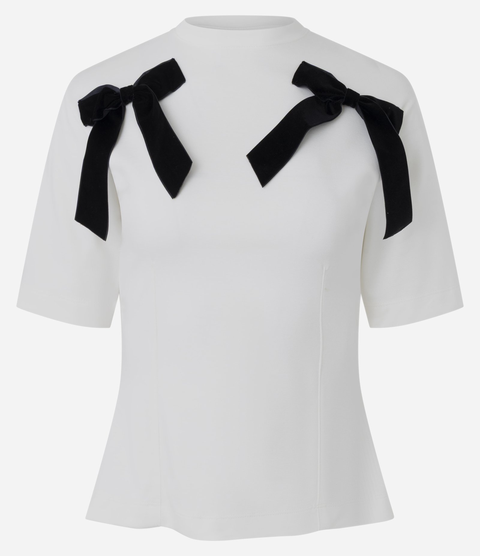 Blusa com Aplicação de Laços nos Ombros Branco 5