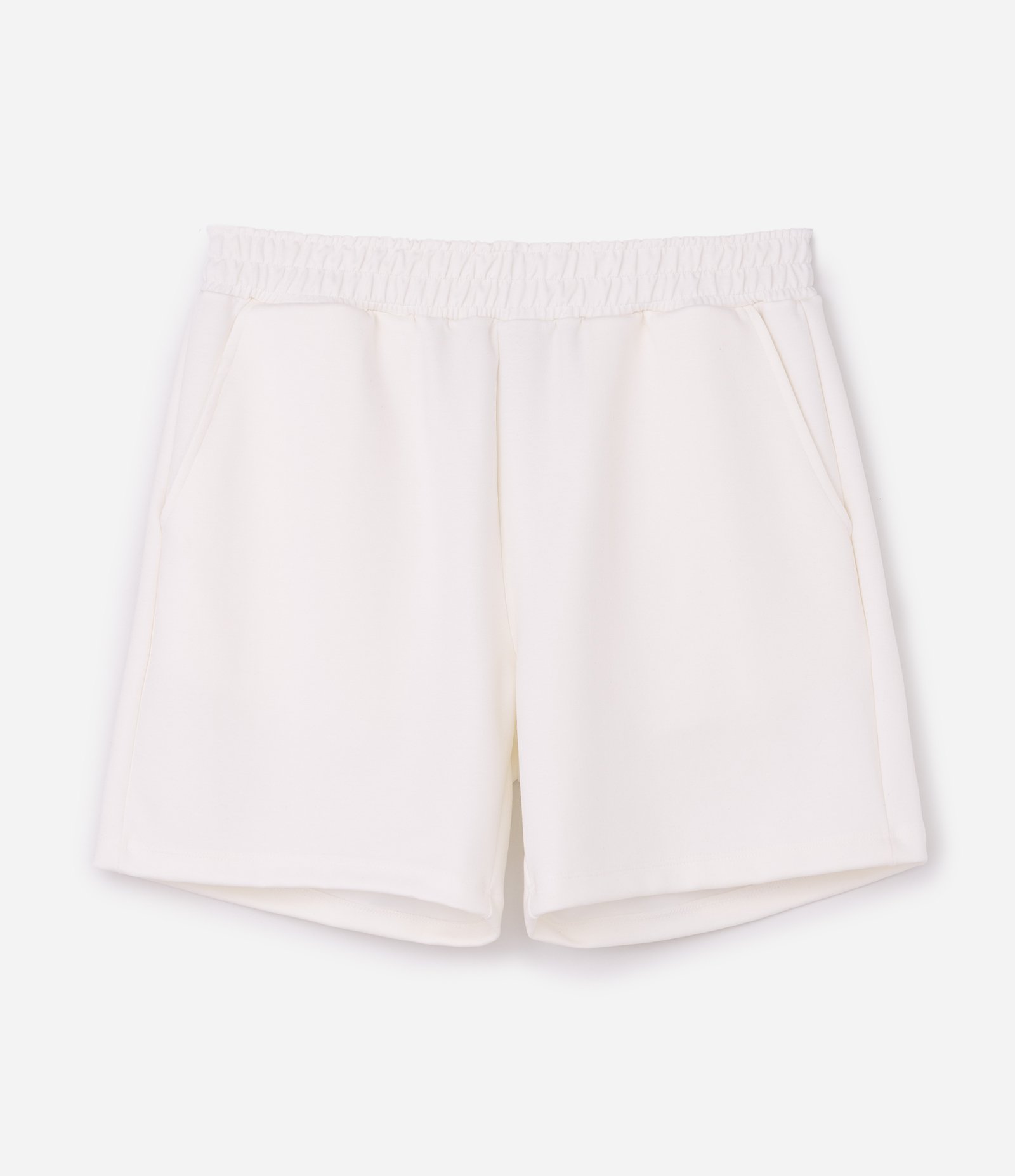 Bermuda em Moletom Comfort com Cós Elástico Branco 6