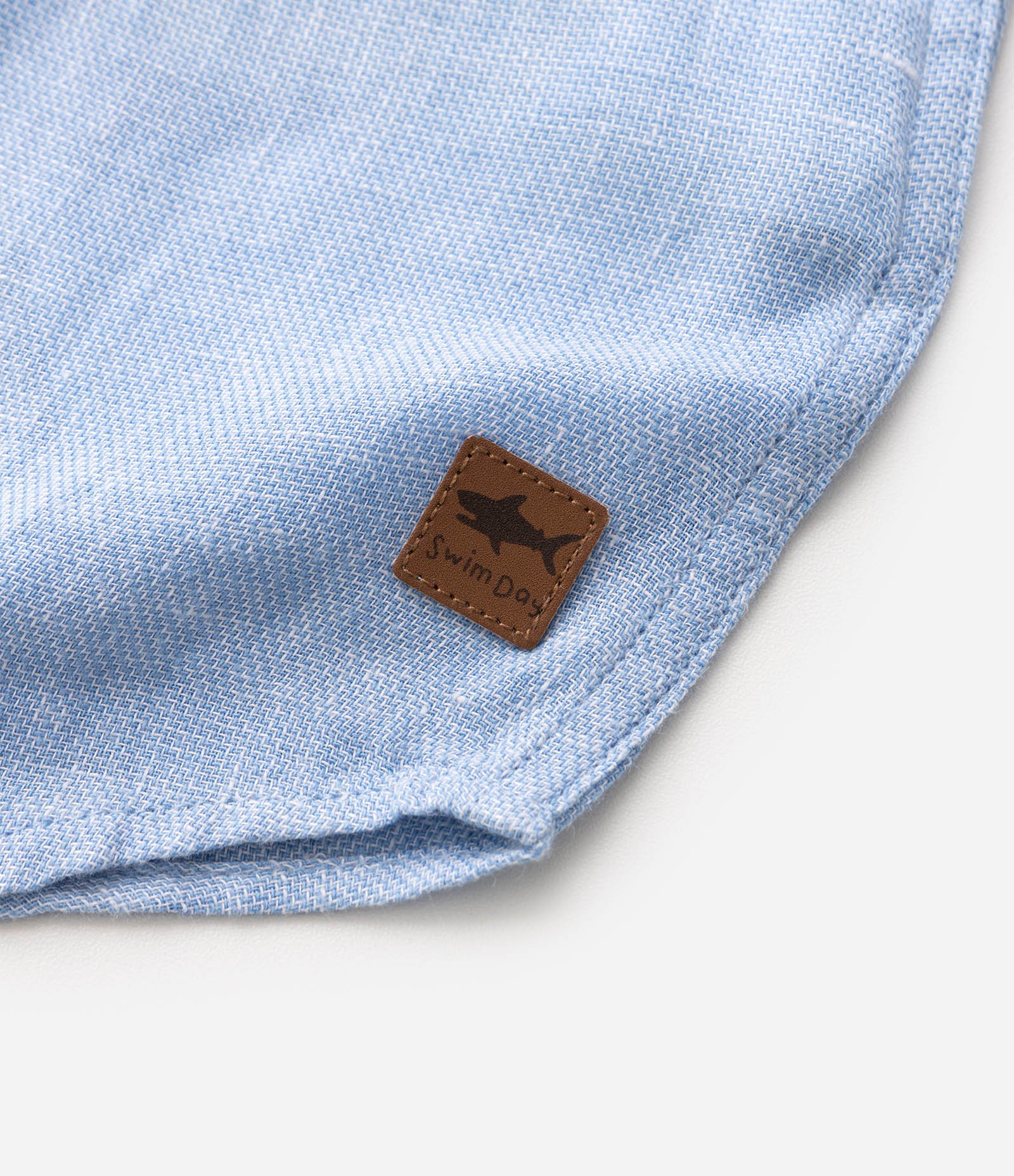Camisa Bebê Linho Com Bolso - Tam 0 a 18 Meses Azul 4